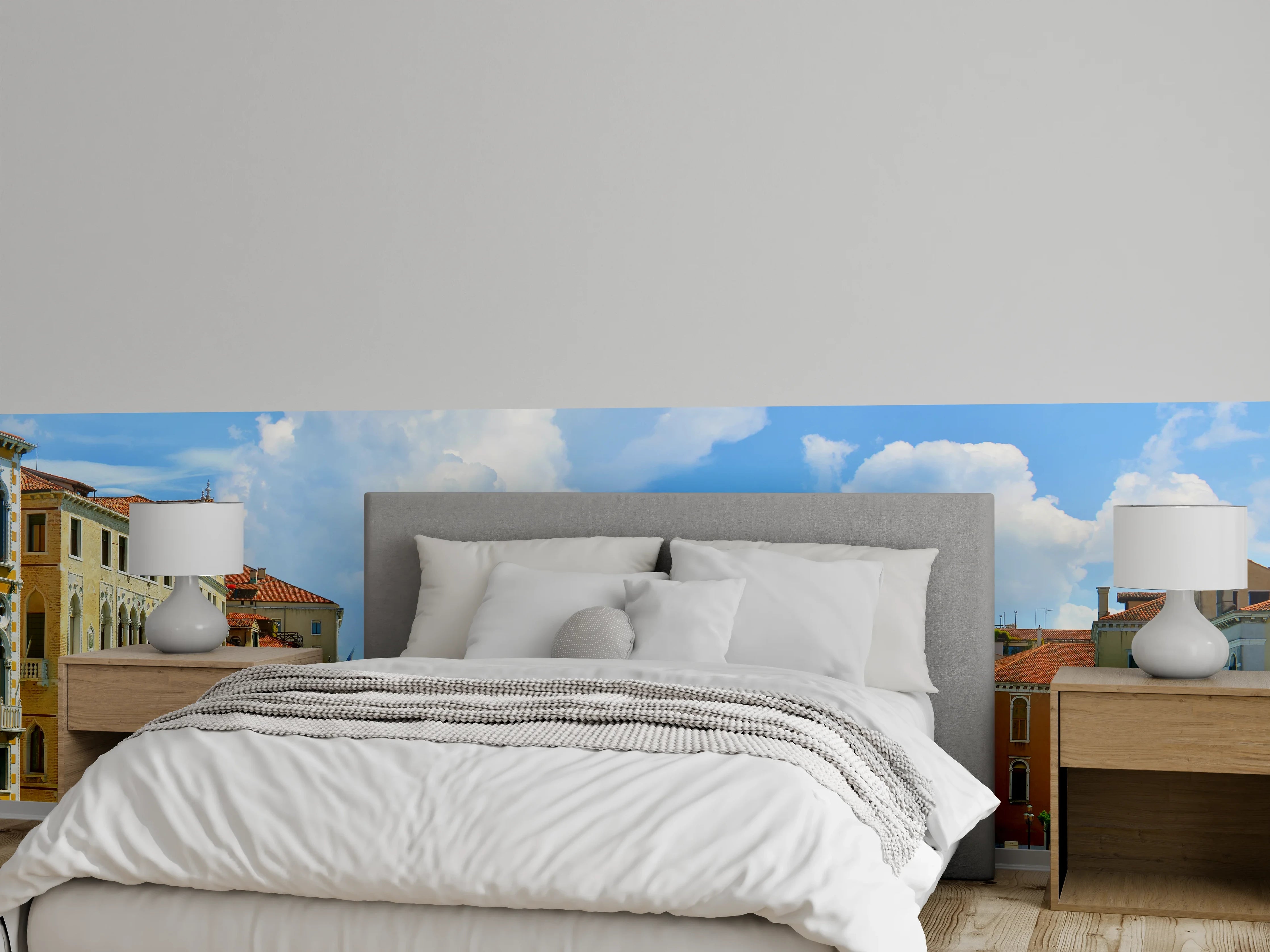 Wandverkleidung Schlafzimmer - Venedig Kanal: Romantisches Stadtpanorama