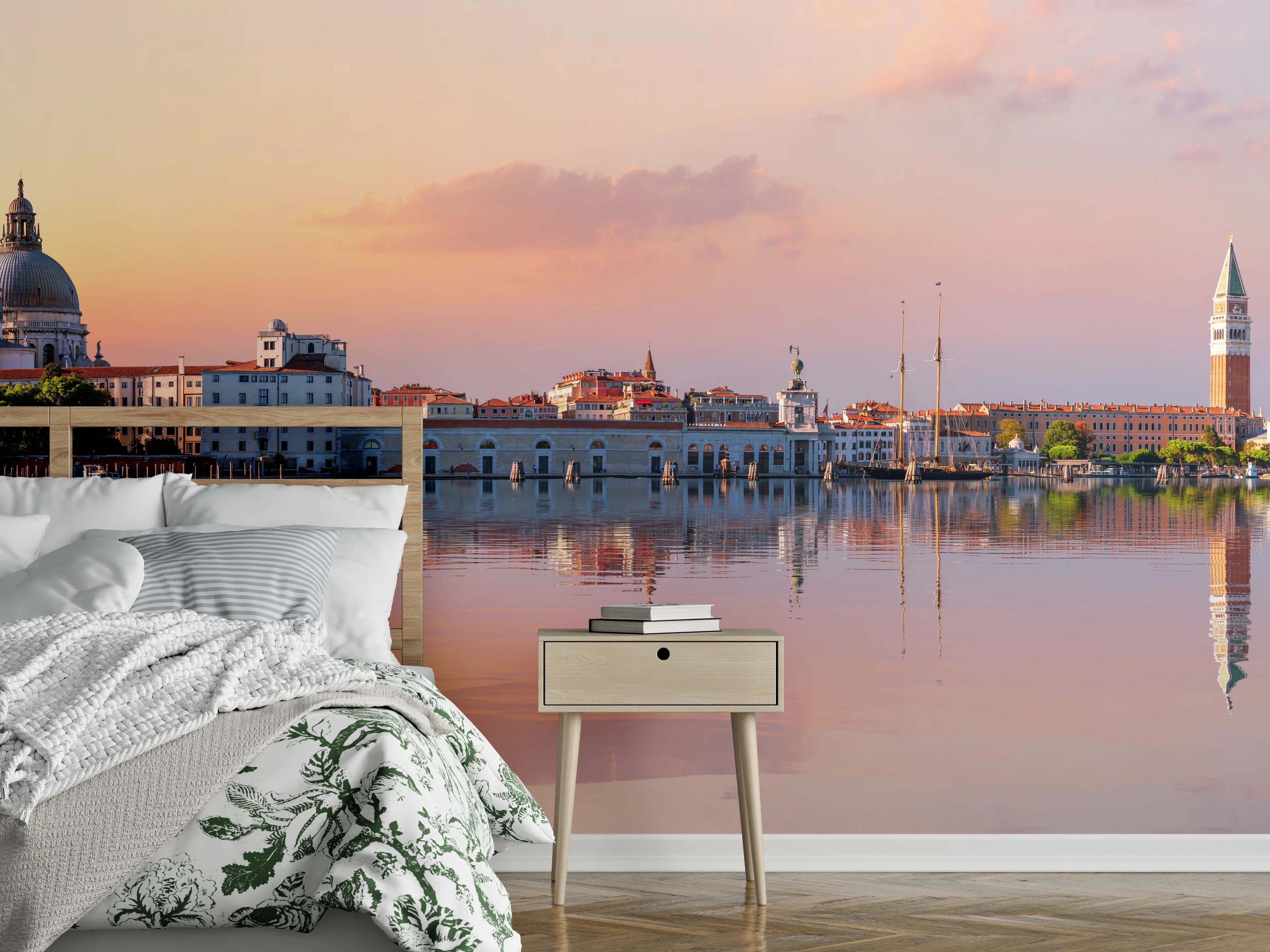 Wandverkleidung Schlafzimmer - Venedig-Panorama bei Sonnenuntergang
