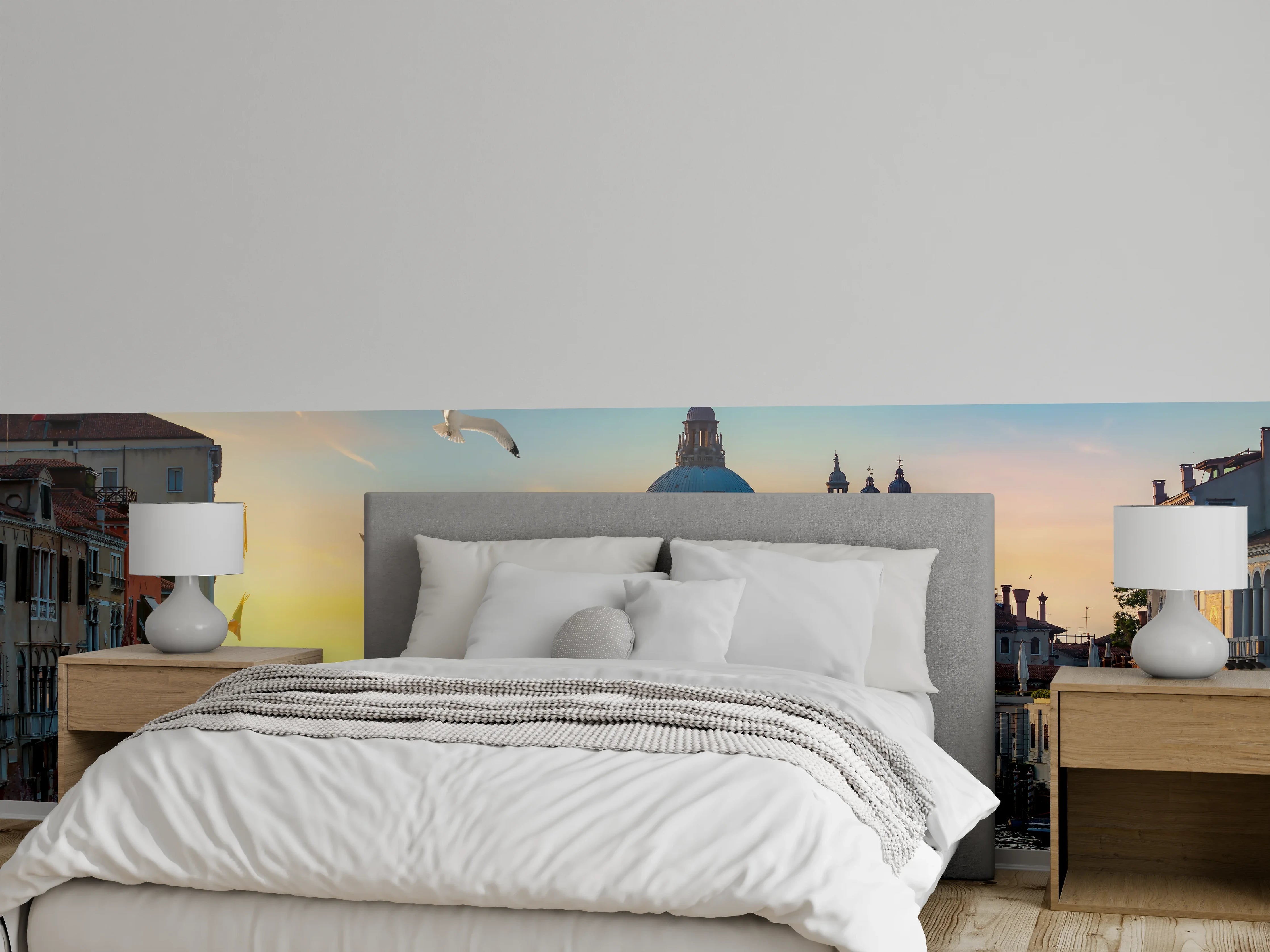 Wandverkleidung Schlafzimmer - Venedig Sonnenuntergang Wandbild