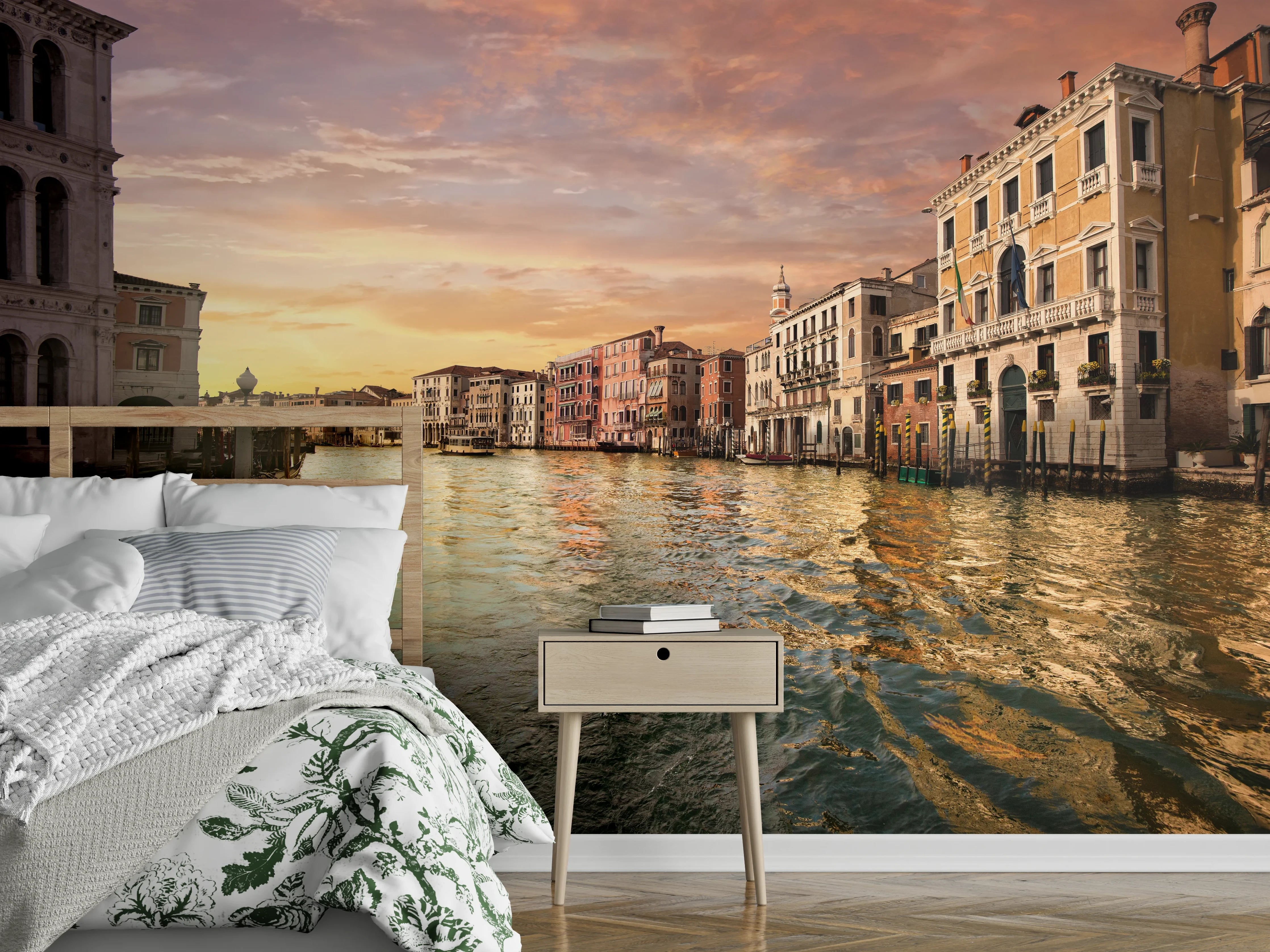 Wandverkleidung Schlafzimmer - Venedig am Canal Grande Sonnenuntergang