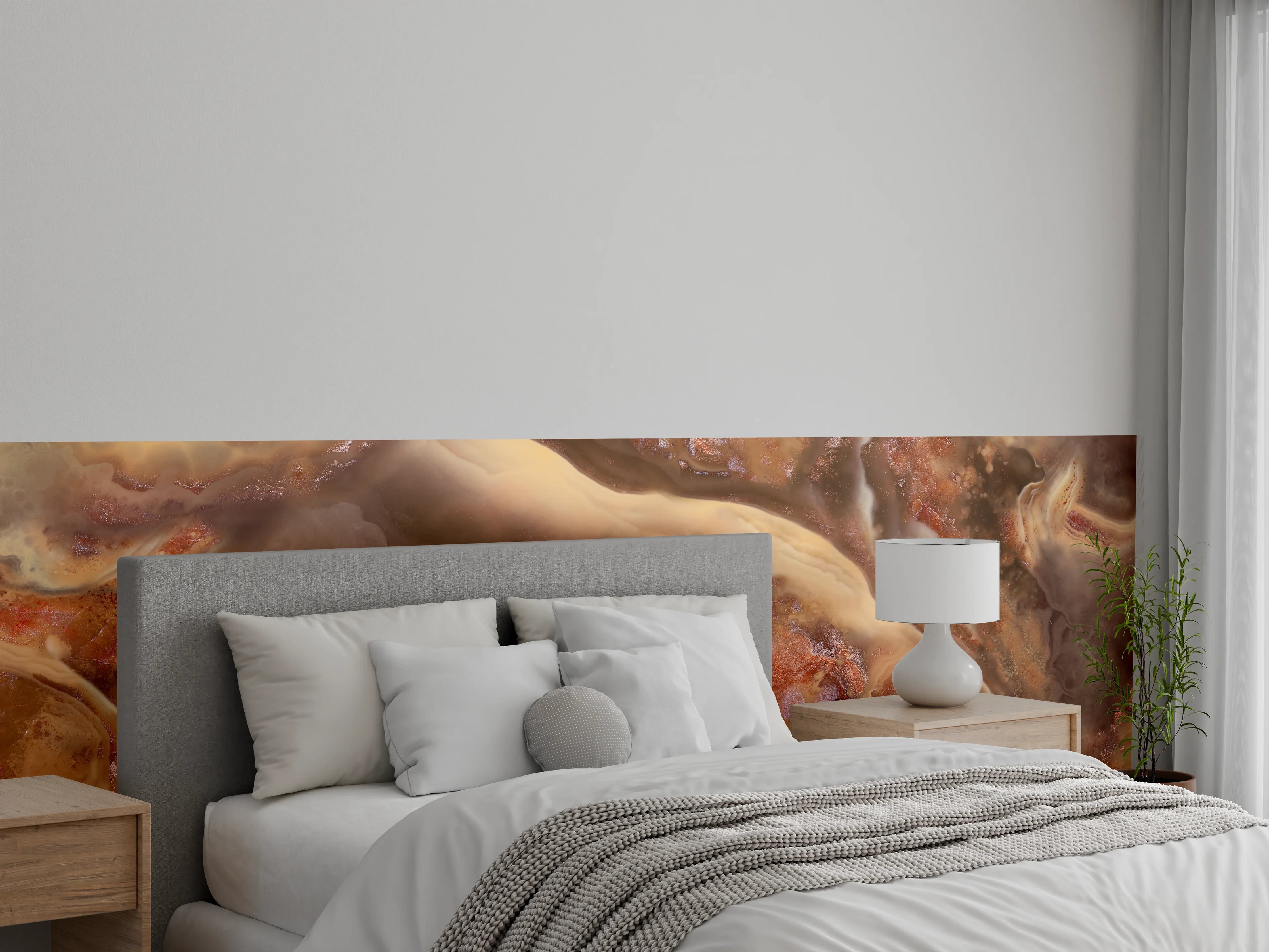 Wandverkleidung Schlafzimmer - Verborgene Grautöne in Weiß