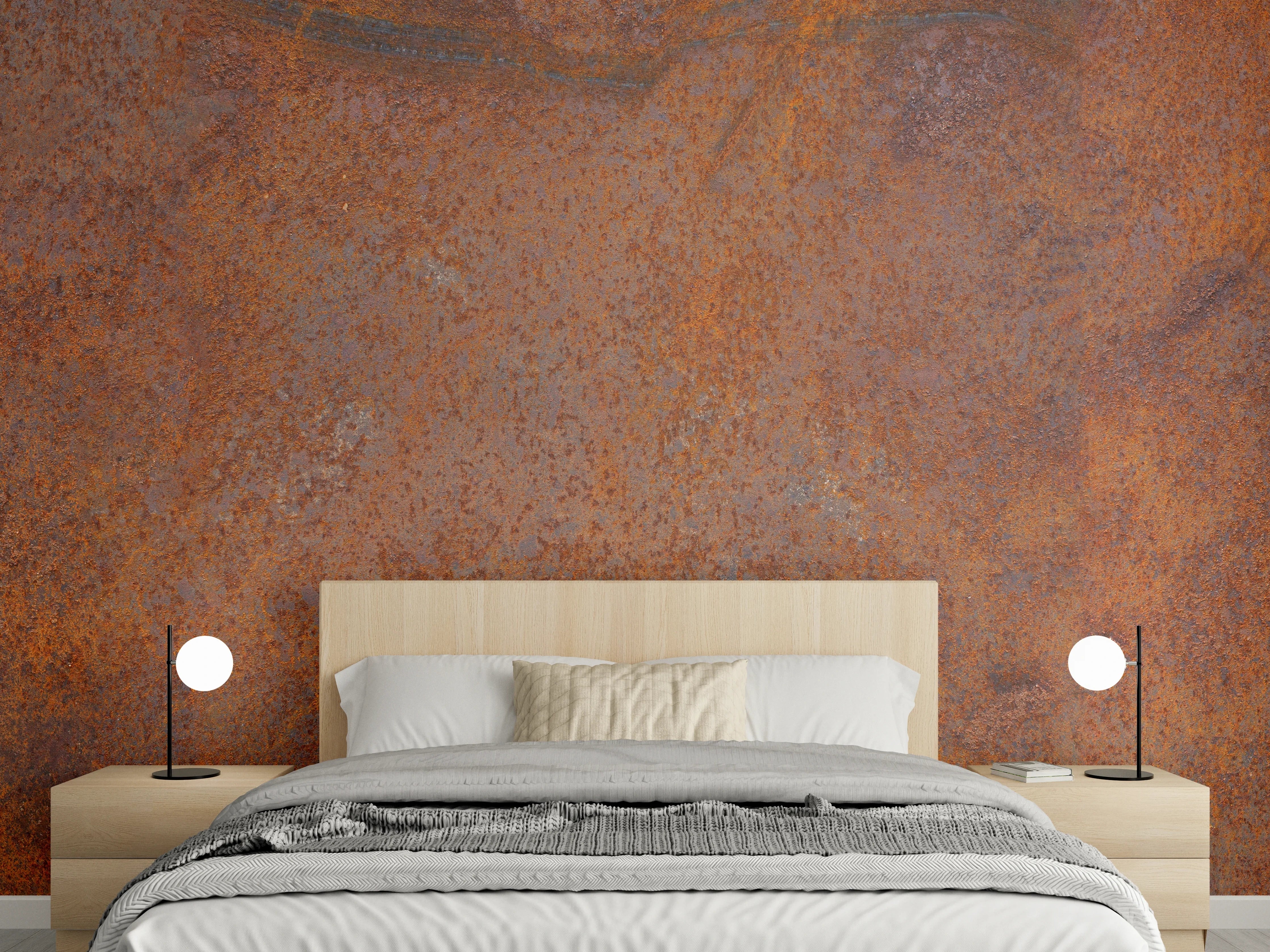 Wandverkleidung Schlafzimmer - Verrostetes Metall