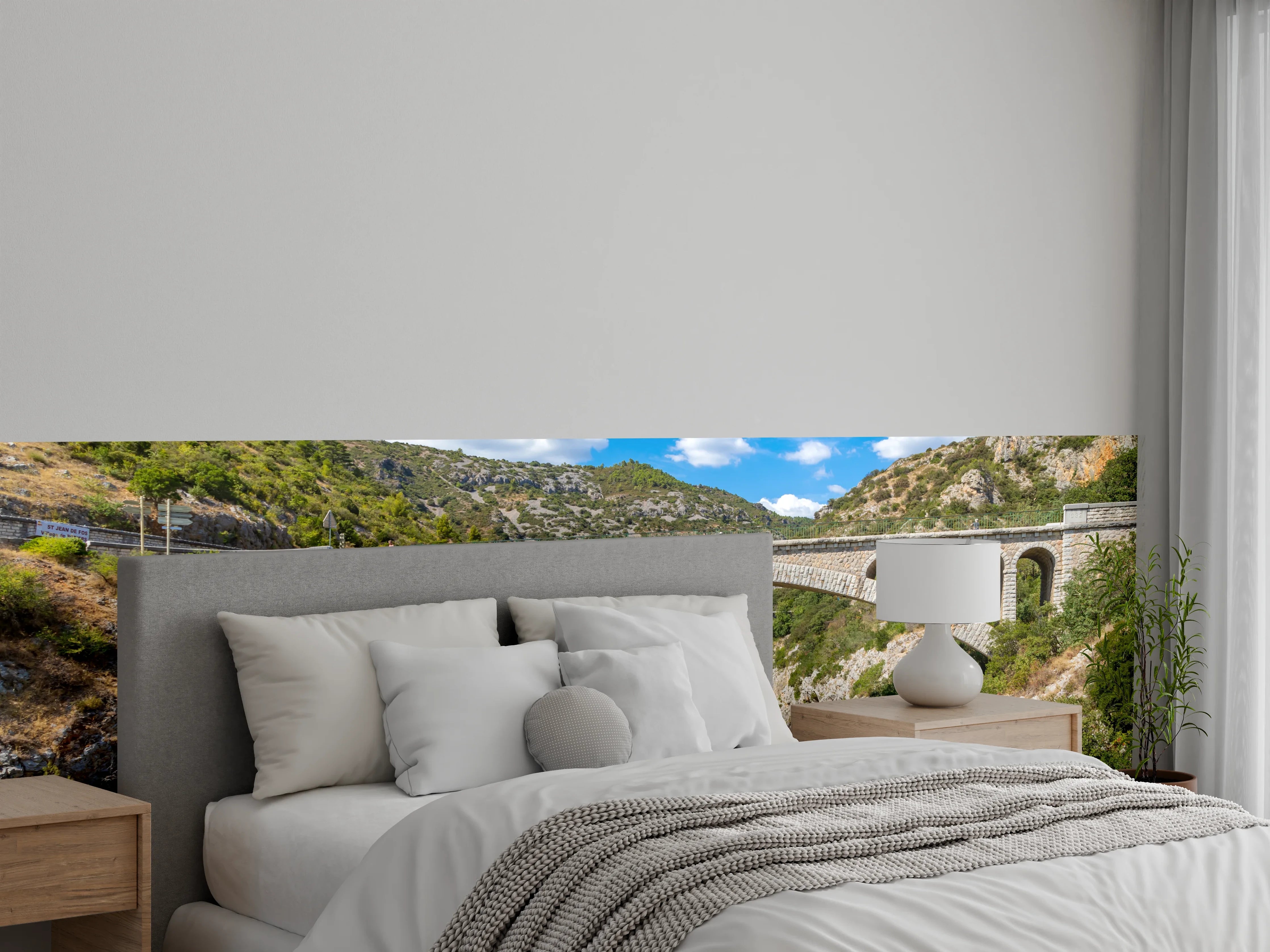 Wandverkleidung Schlafzimmer - Viadukt-Brücke über grüne Schlucht