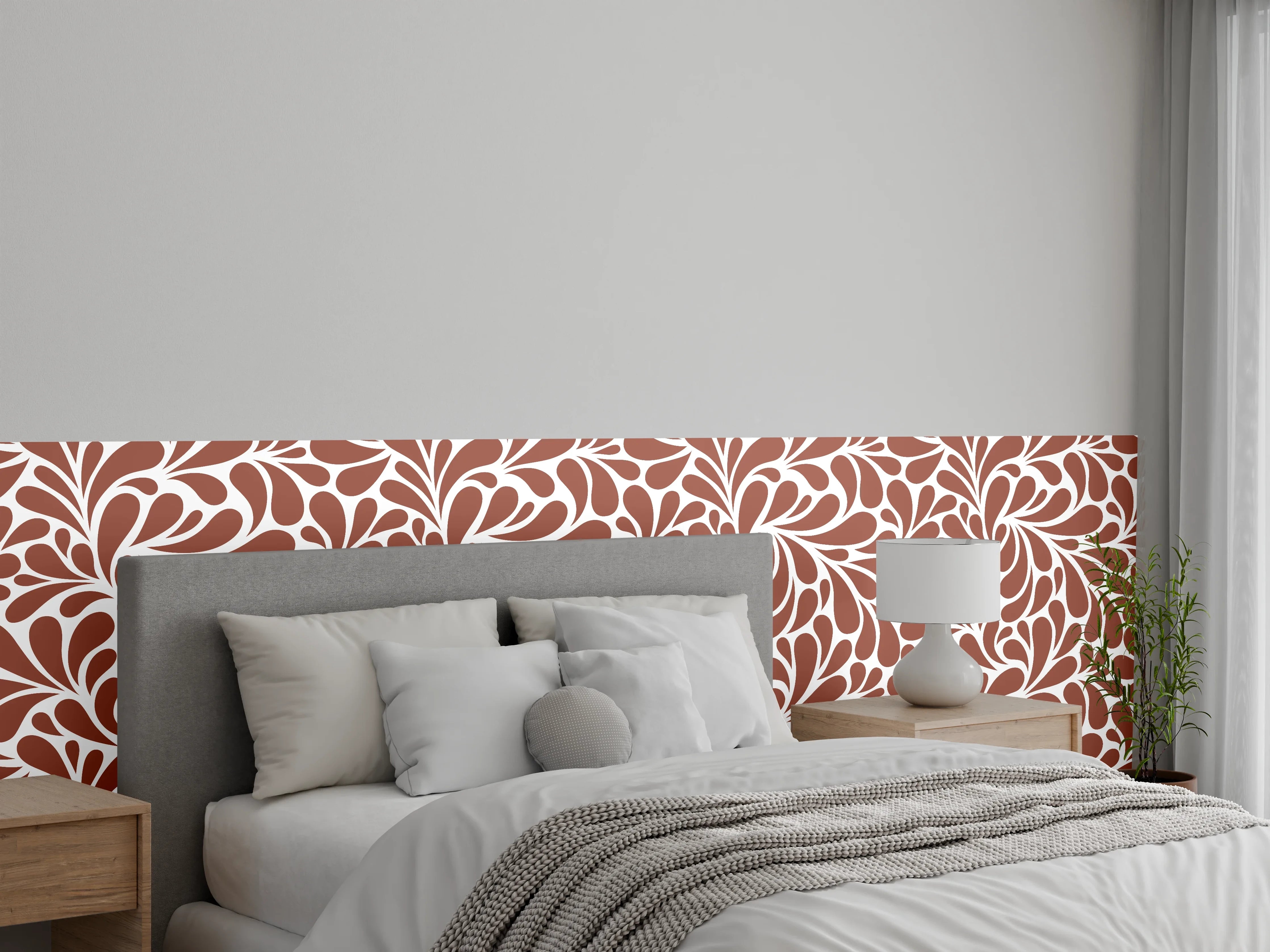 Wandverkleidung Schlafzimmer - Vintage Ornament Muster Wanddekor