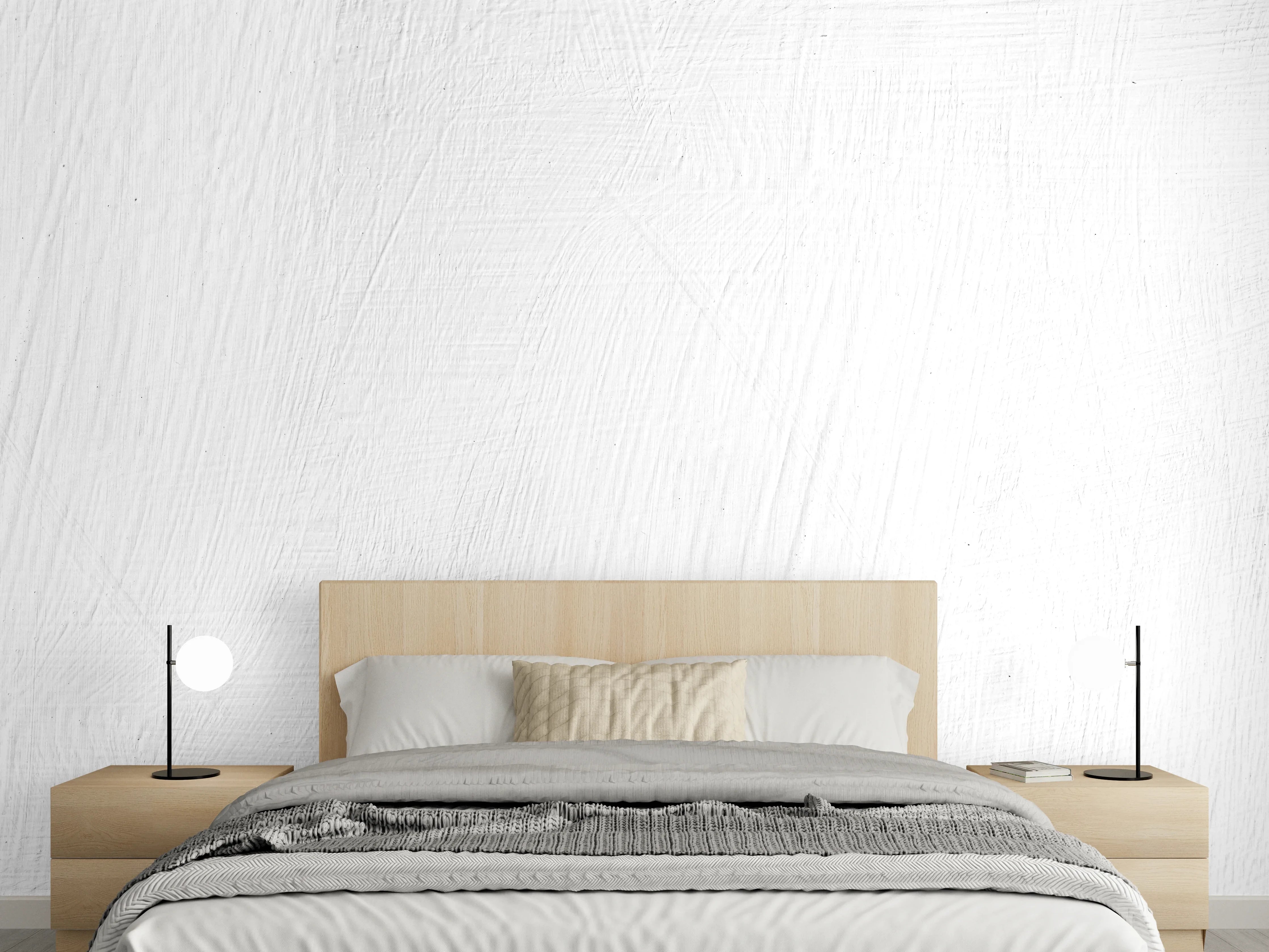 Wandverkleidung Schlafzimmer - Vintage weiß raue Oberfläche