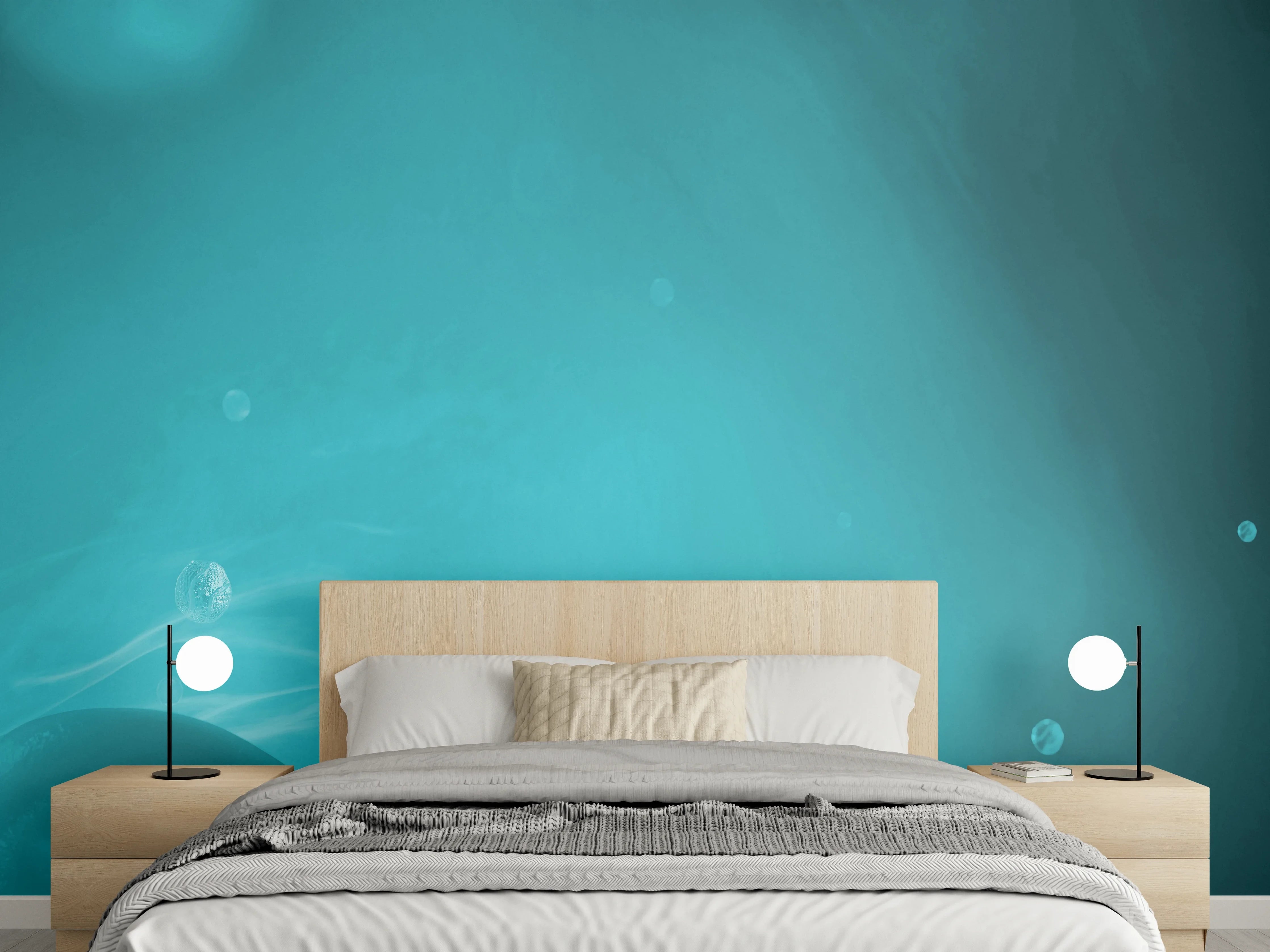 Wandverkleidung Schlafzimmer - Wässriger Tauchgang