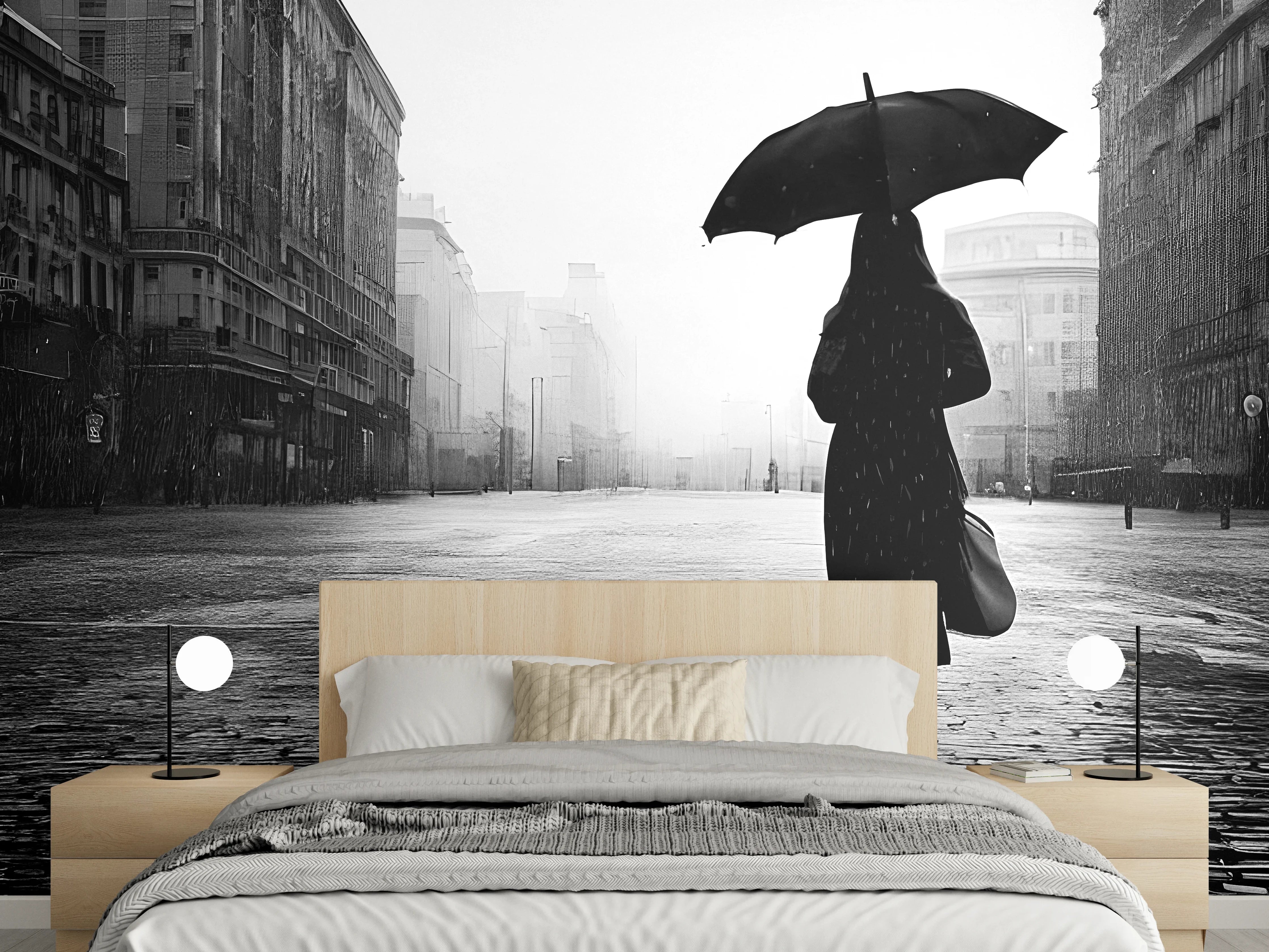 Wandverkleidung Schlafzimmer - Walking Alone