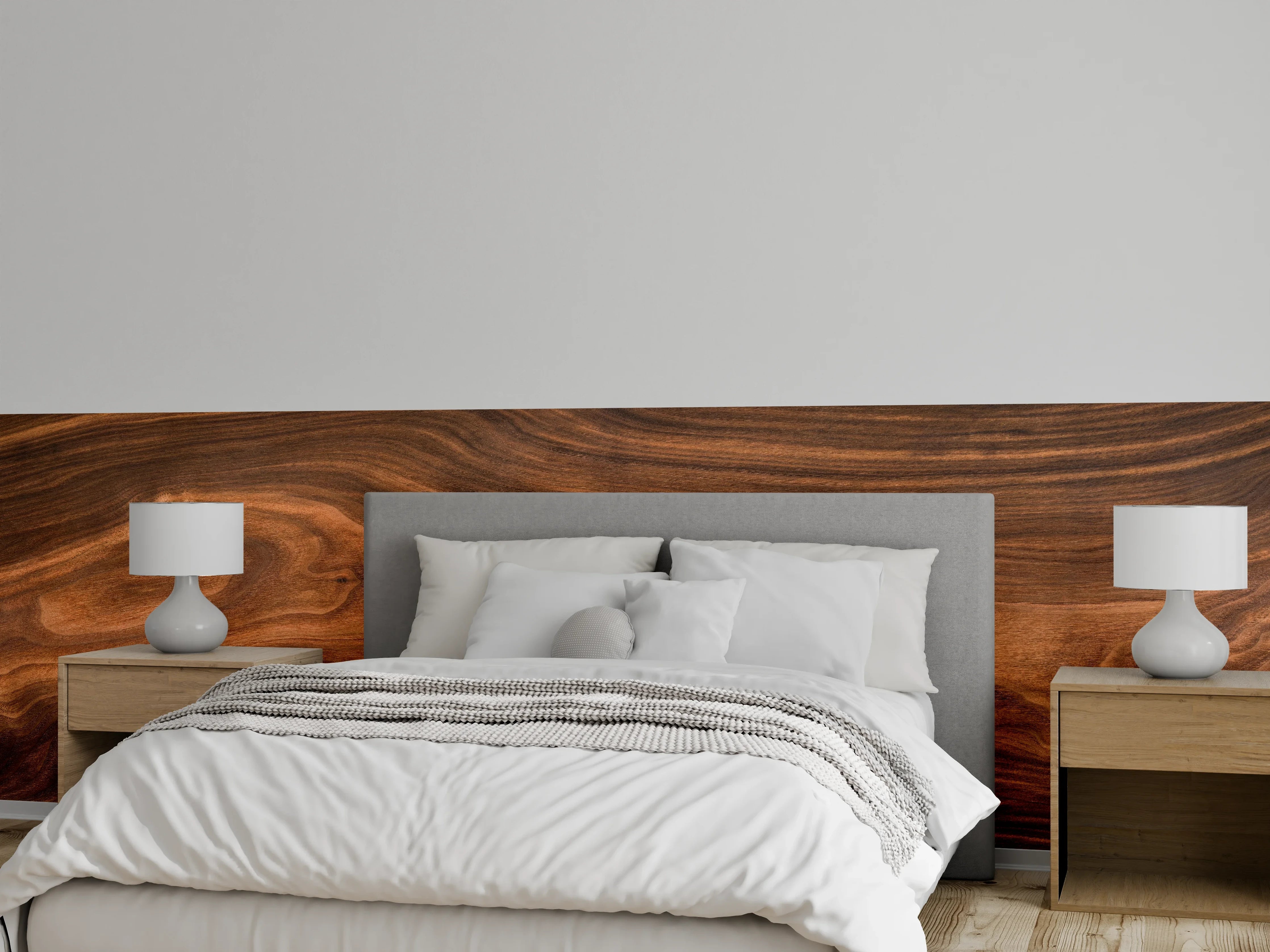 Wandverkleidung Schlafzimmer - Walnussholz