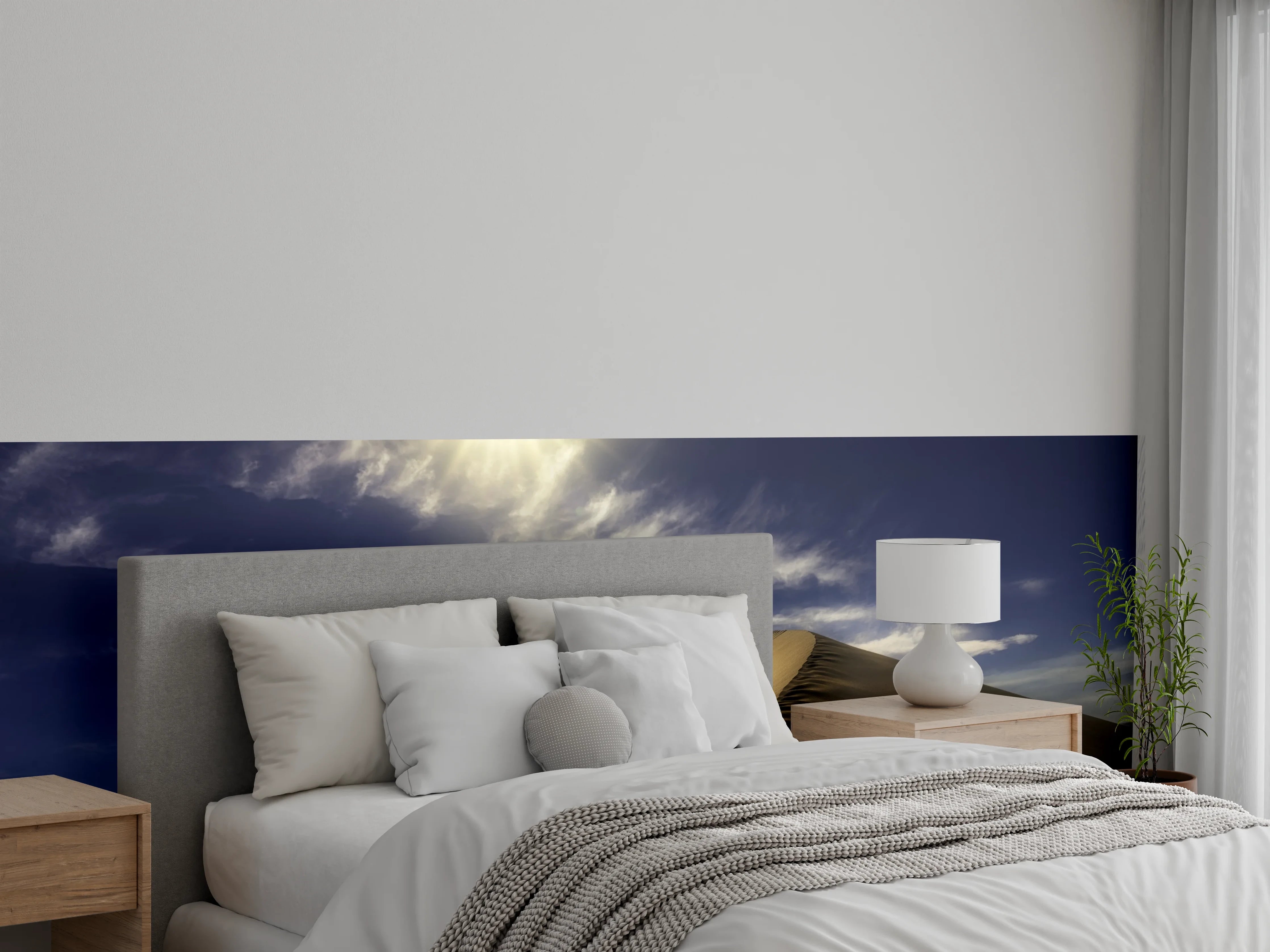 Wandverkleidung Schlafzimmer - Wanderer in der Wüste