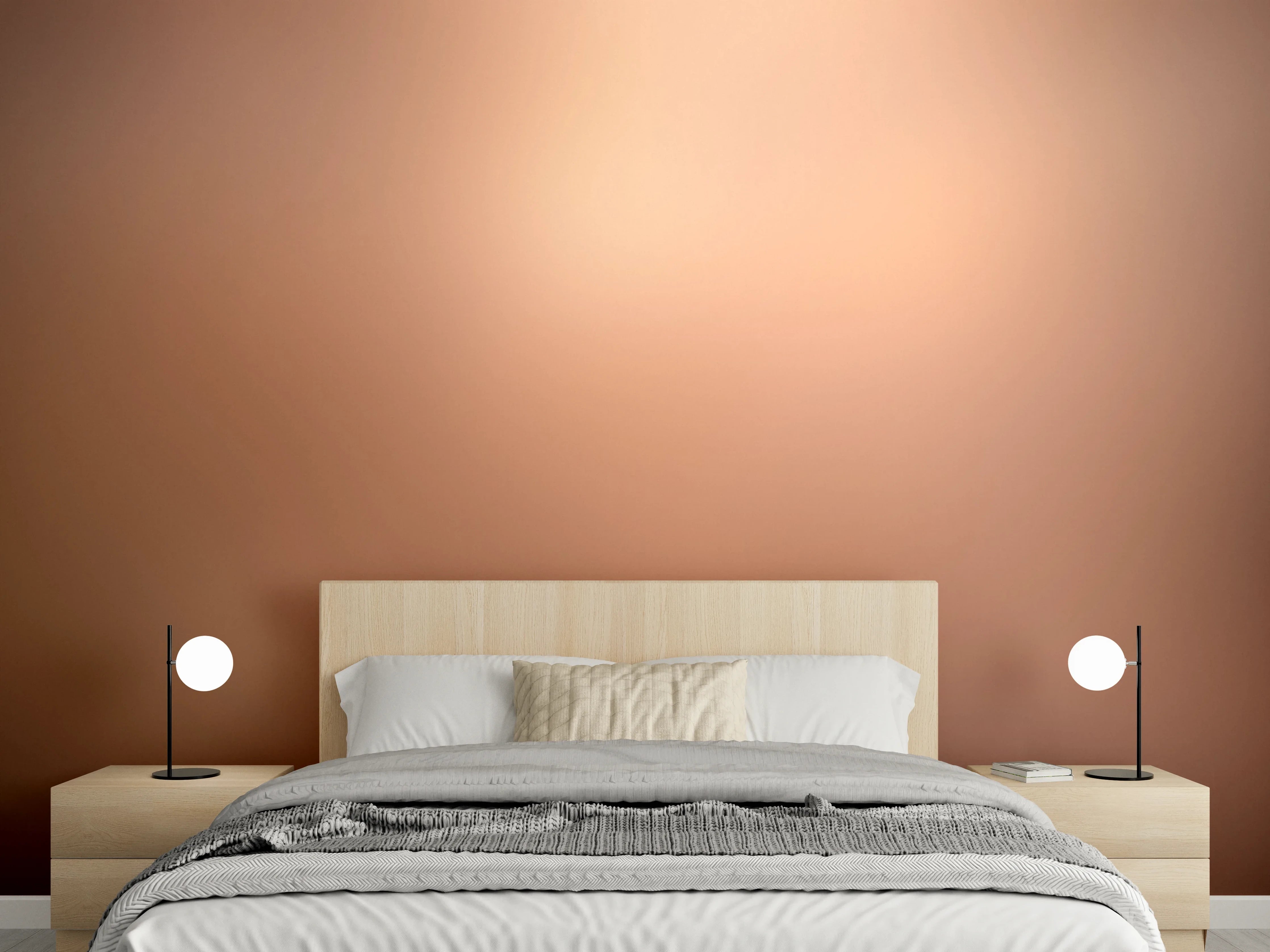 Wandverkleidung Schlafzimmer - Warme Braun-Beige Abstrakt Textur
