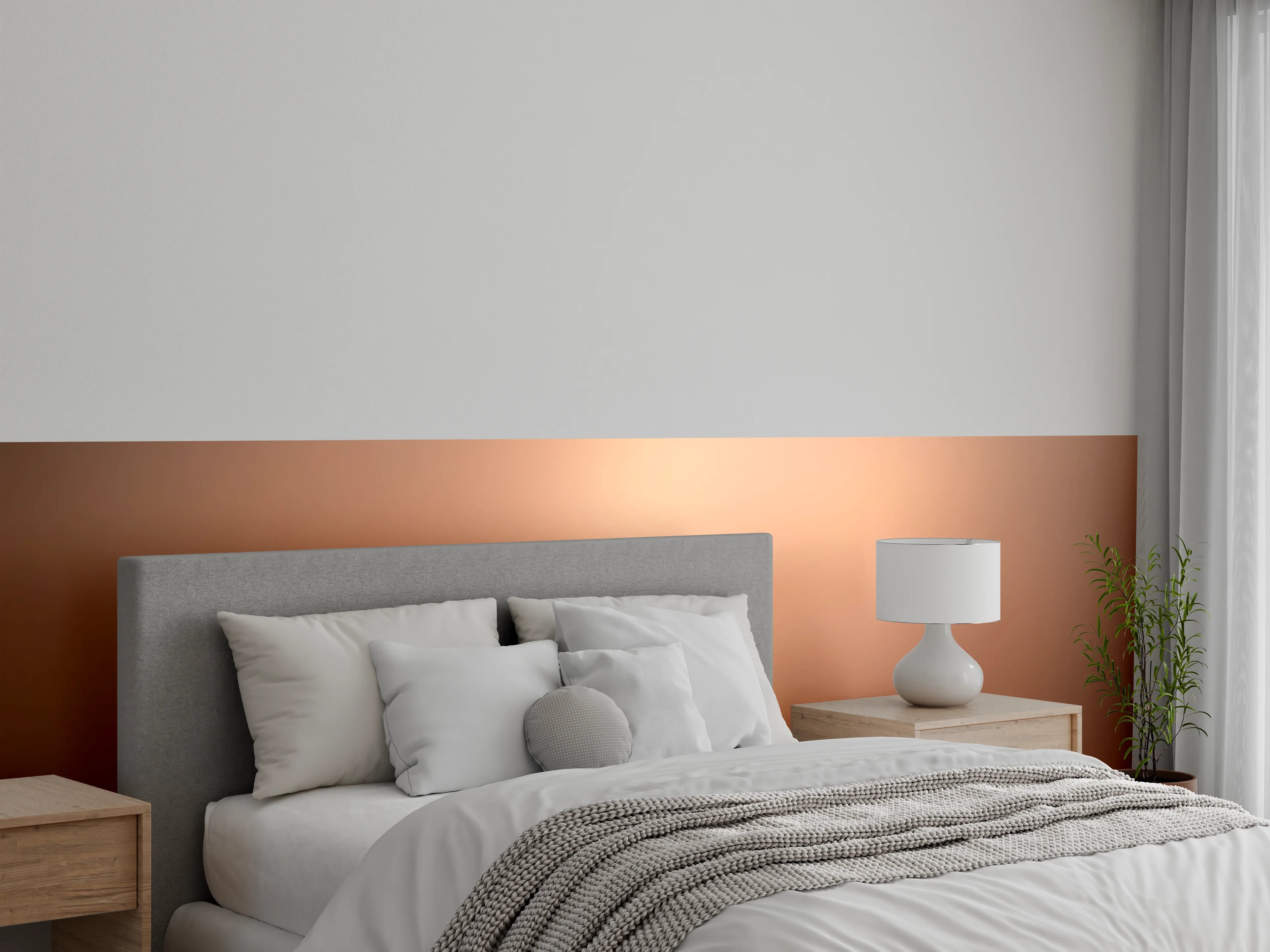 Wandverkleidung Schlafzimmer - Warme Braun-Beige Abstrakt Textur