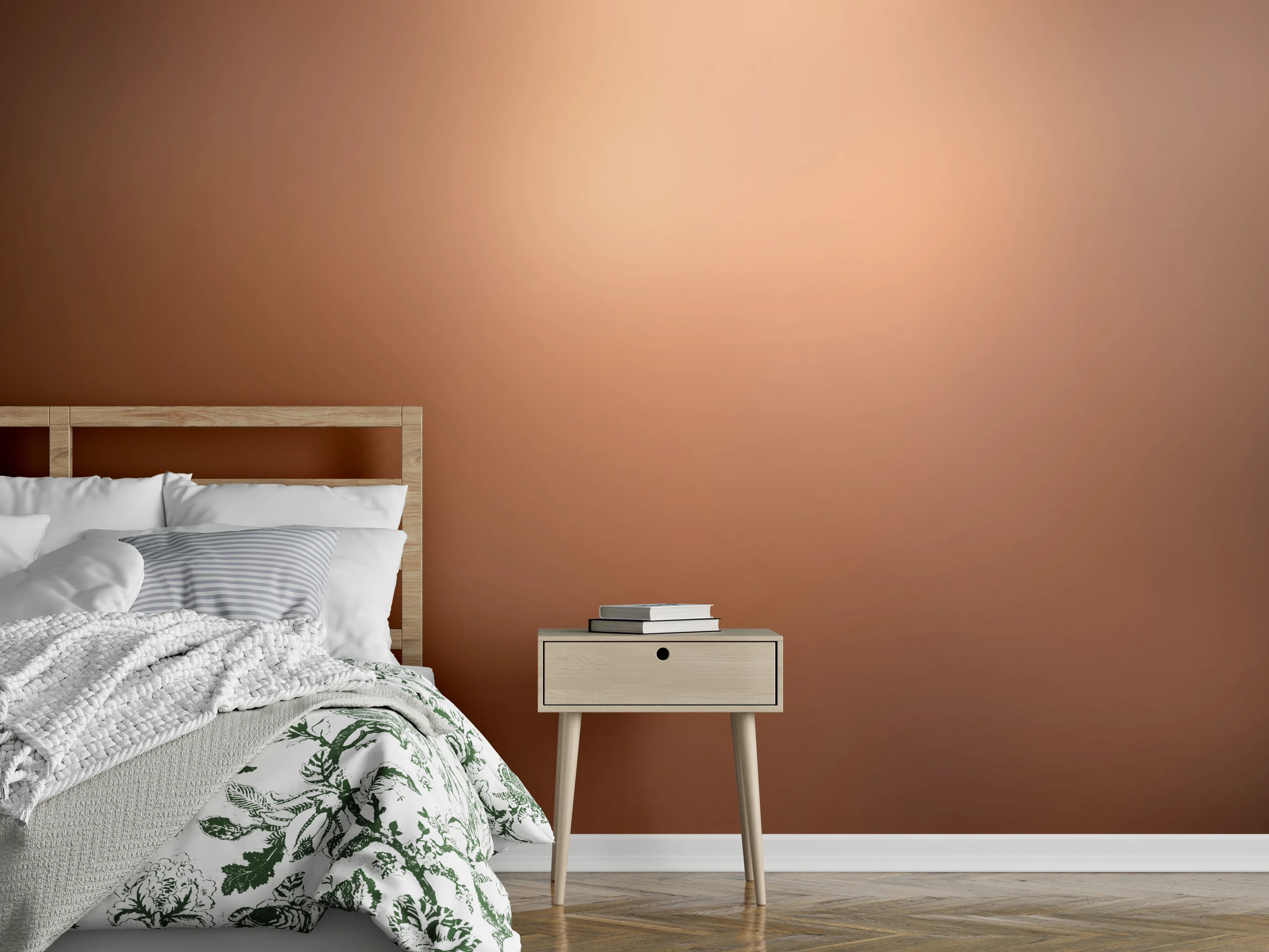 Wandverkleidung Schlafzimmer - Warme Braun-Beige Abstrakt Textur