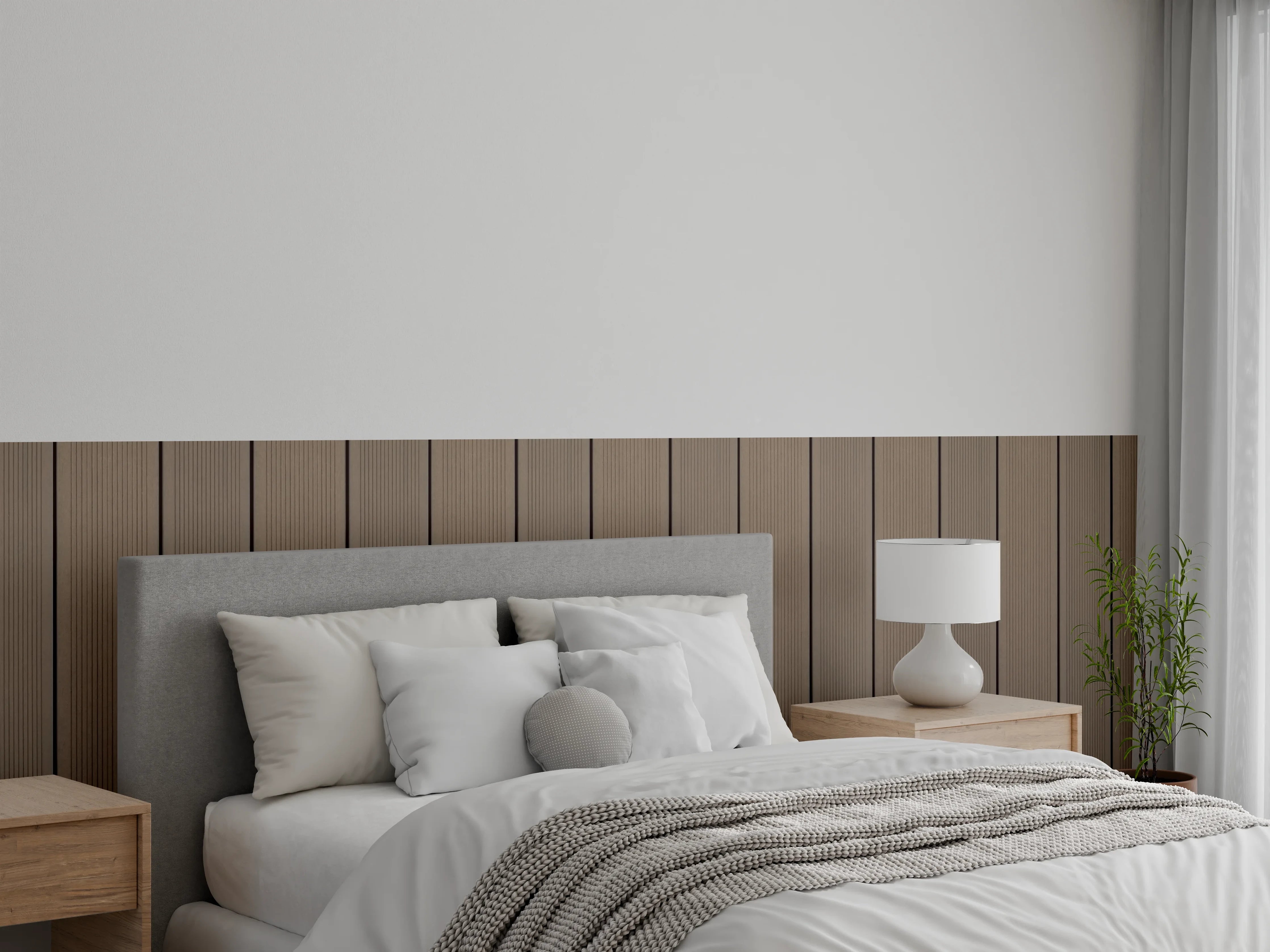 Wandverkleidung Schlafzimmer - Warme Holzwand mit braunen Tönen