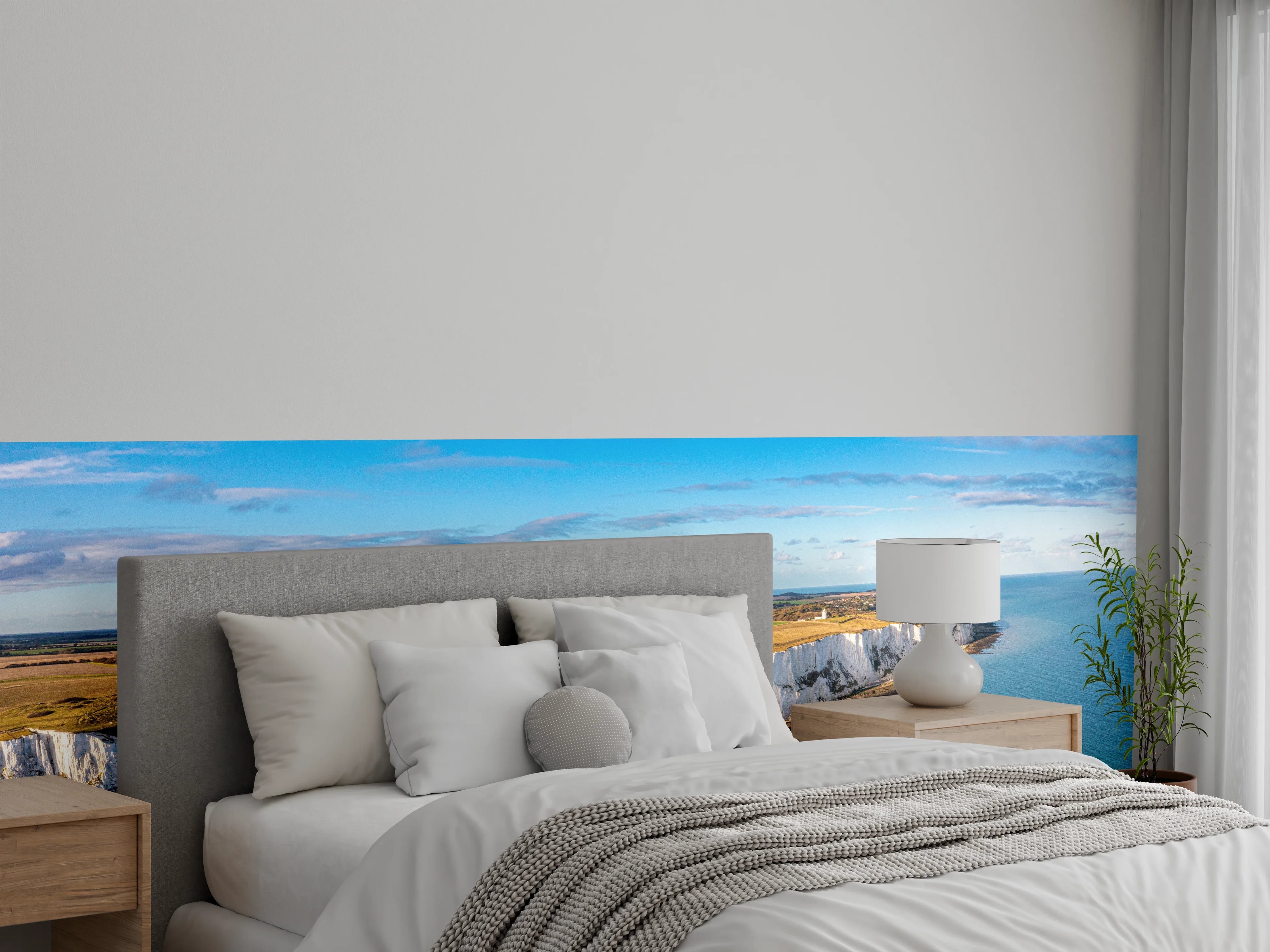 Wandverkleidung Schlafzimmer - Weiße Klippen an der Küste
