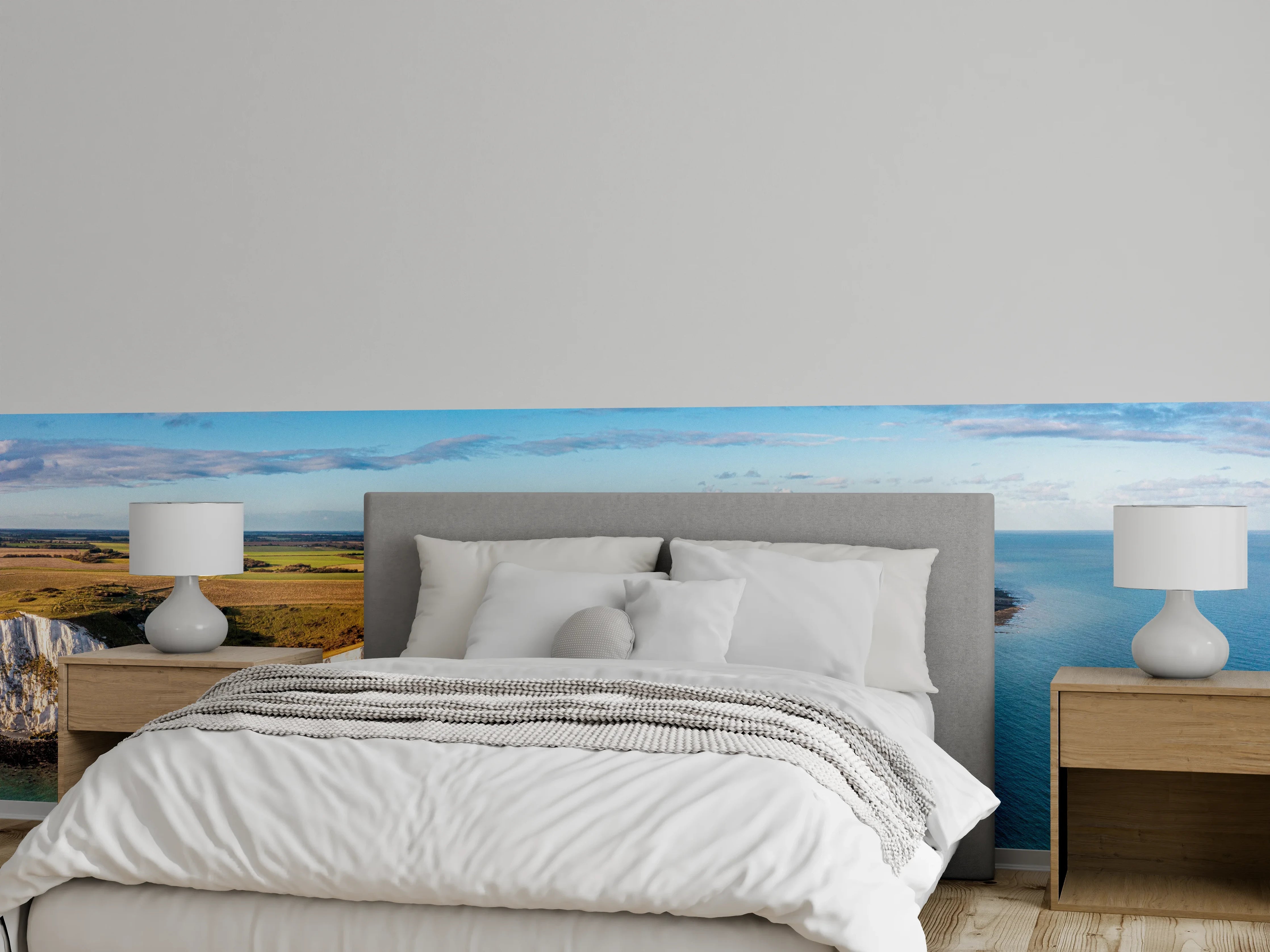 Wandverkleidung Schlafzimmer - Weiße Klippen an der Küste