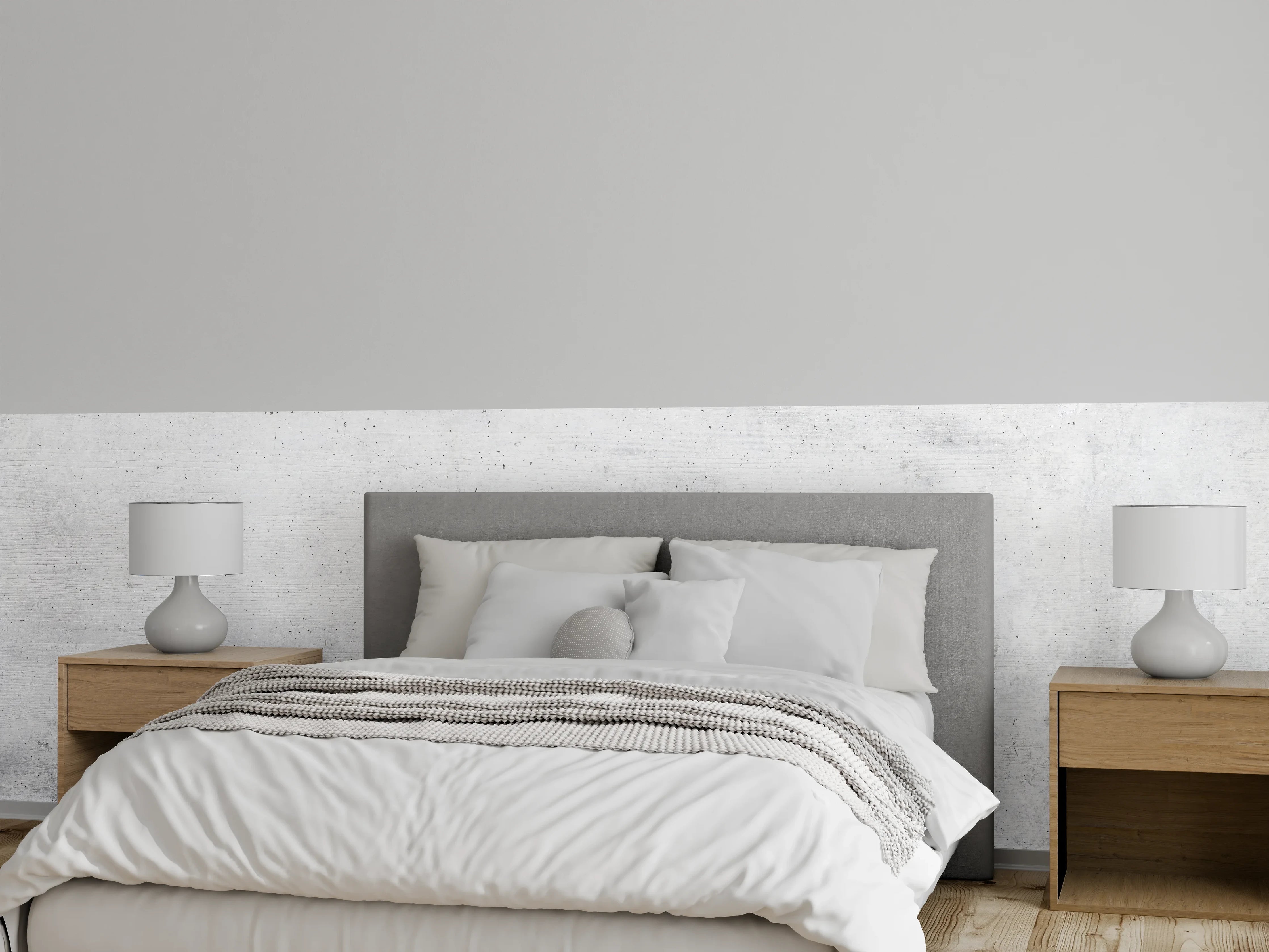 Wandverkleidung Schlafzimmer - Weiße historische Betonwand