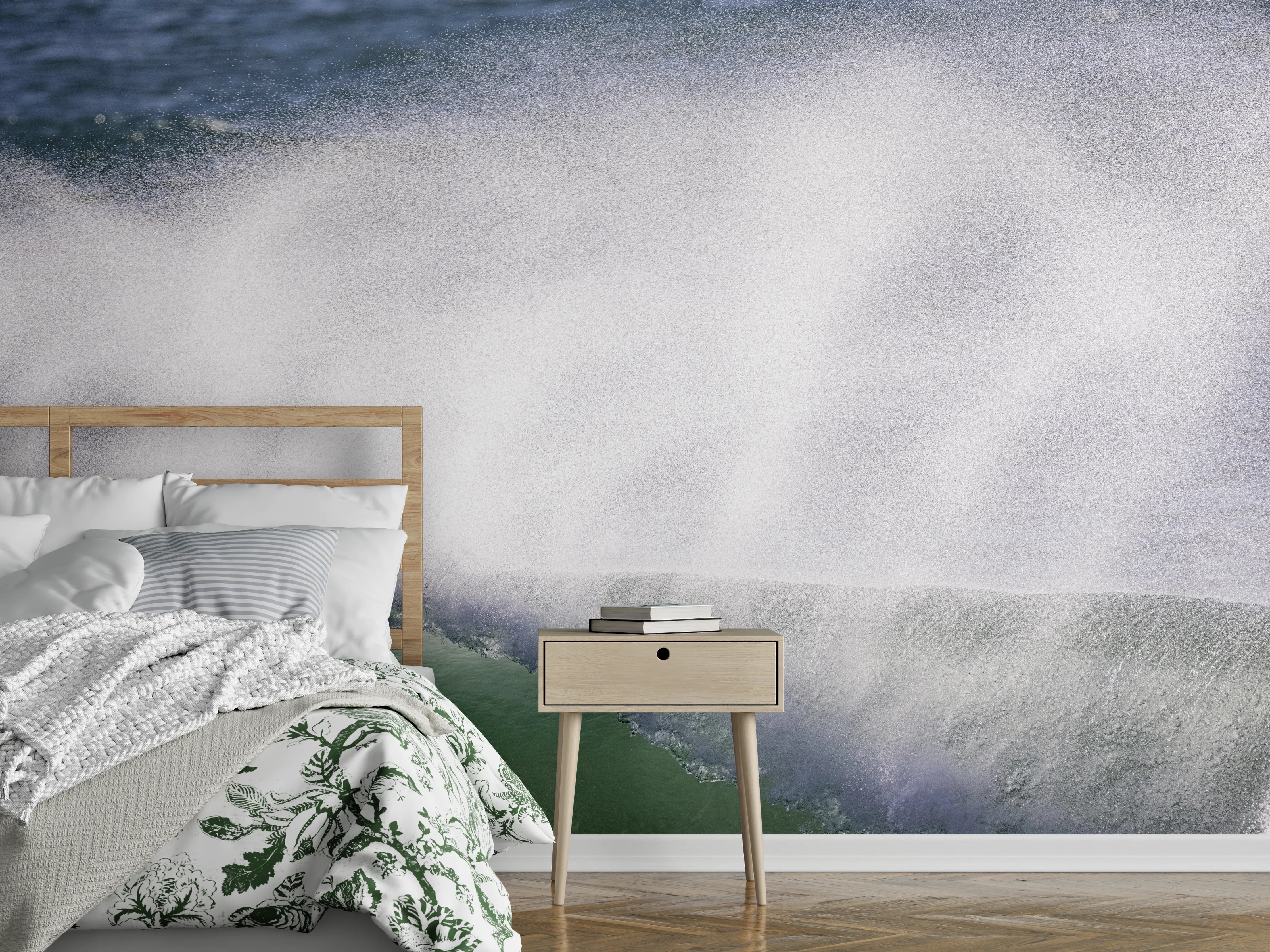 Wandverkleidung Schlafzimmer - Welle am Meer – Naturkraft pur
