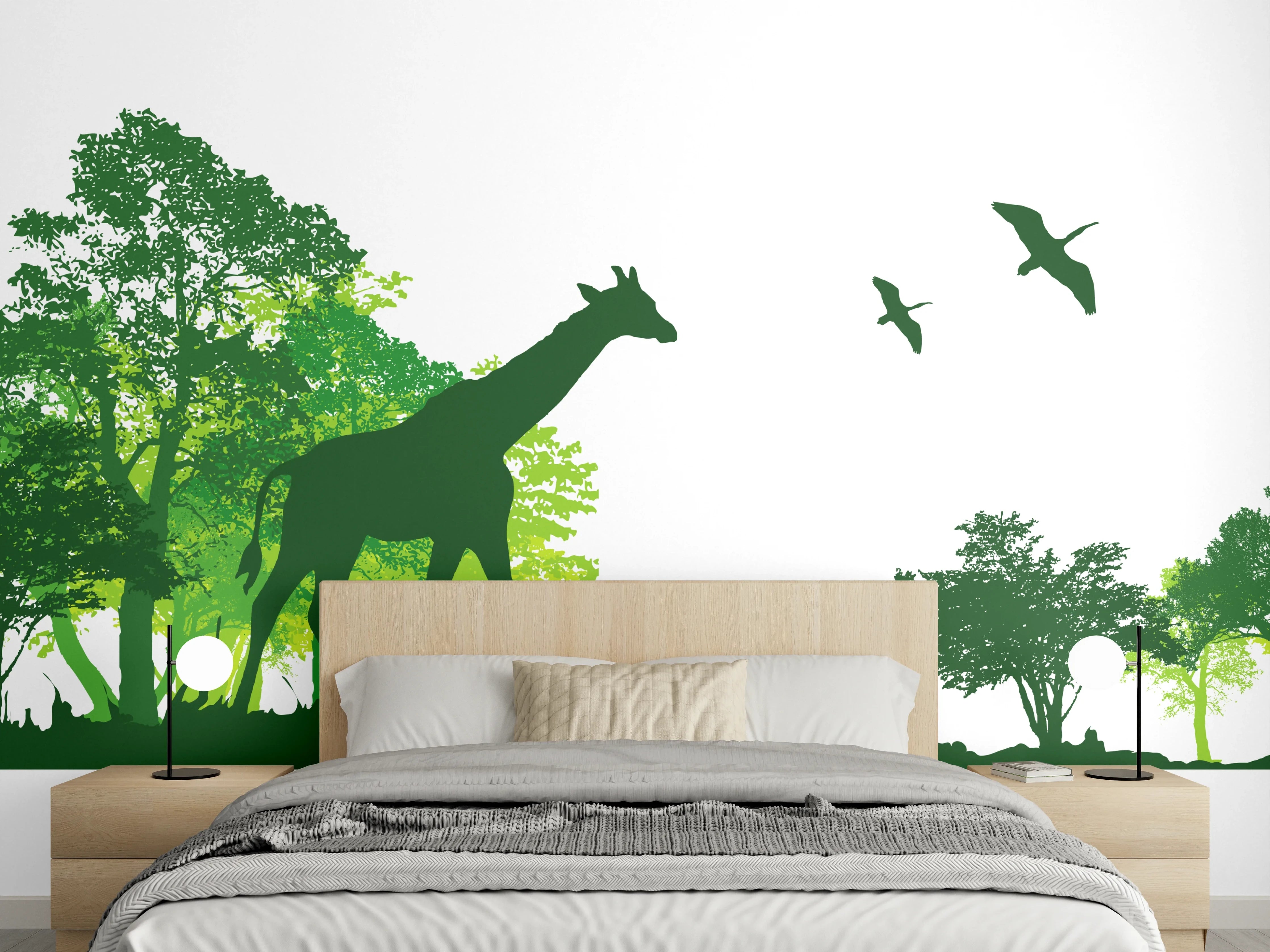 Wandverkleidung Schlafzimmer - Wilde Tiere