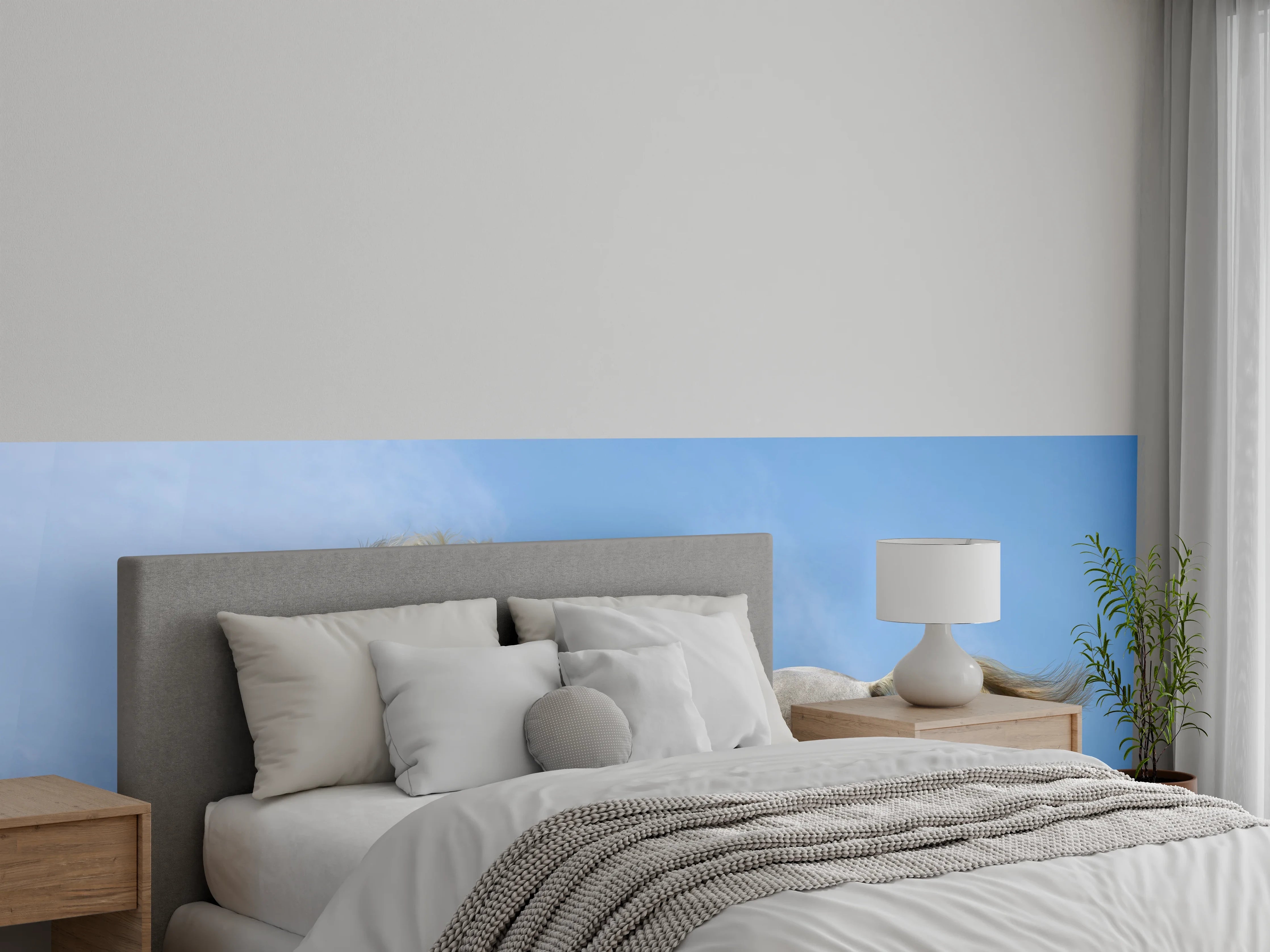 Wandverkleidung Schlafzimmer - Wilder Araber-Hengst