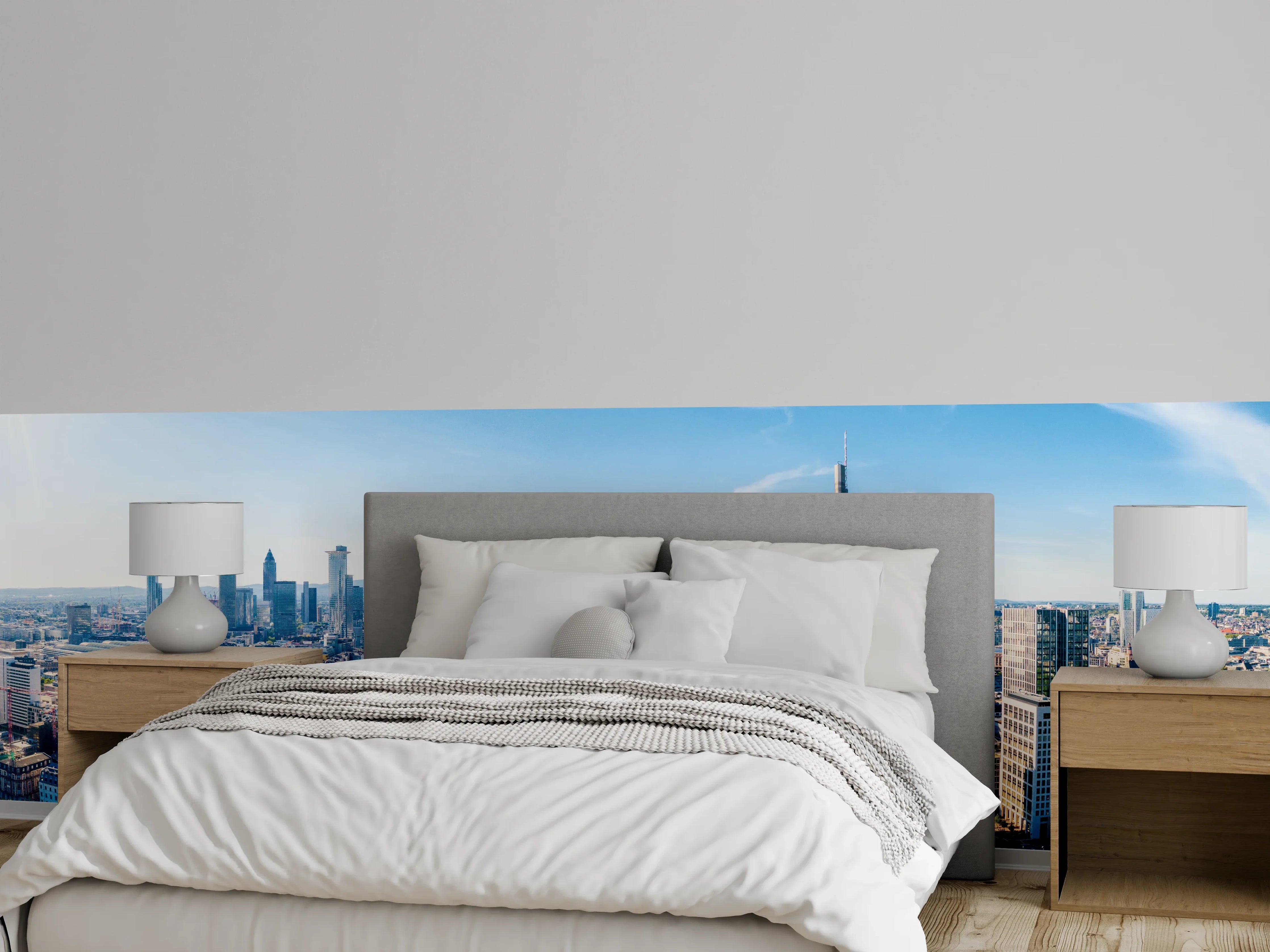 Wandverkleidung Schlafzimmer - Wolkenkratzer - Frankfurt am Main