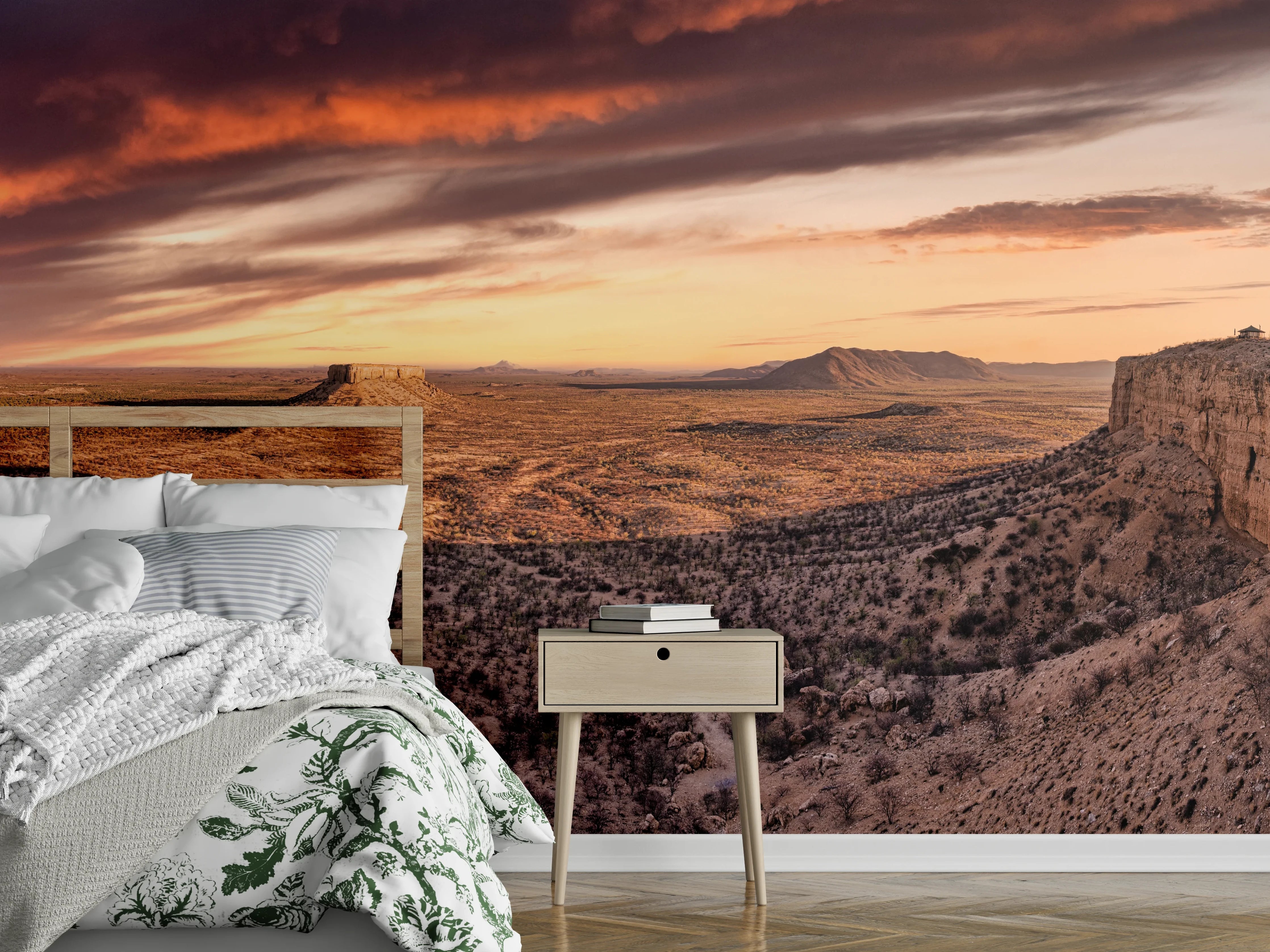 Wandverkleidung Schlafzimmer - Wüstenblick auf Vingerklip Lodge - Nambia Damaraland