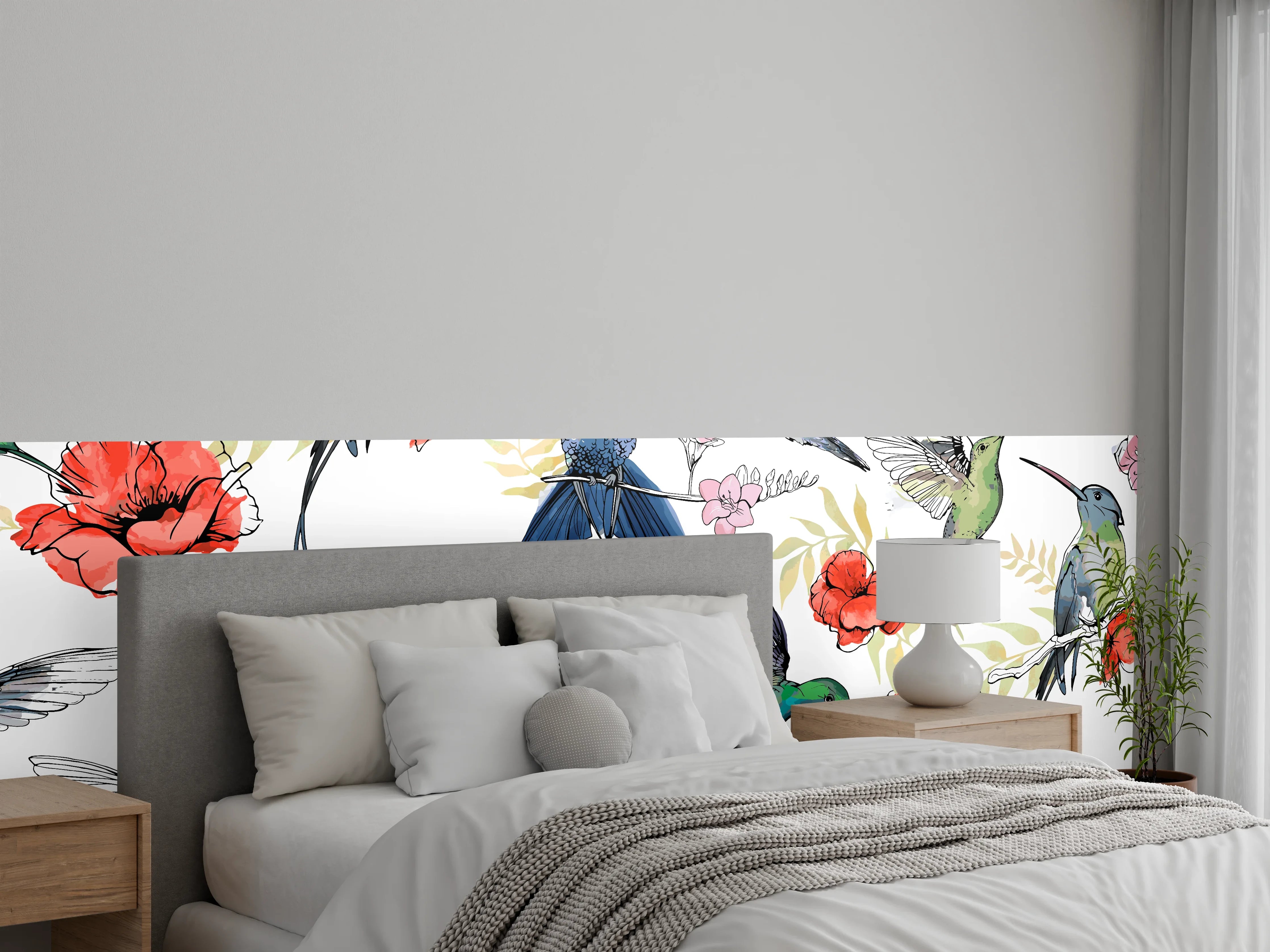 Wandverkleidung Schlafzimmer - Wunderschöne Kolibris