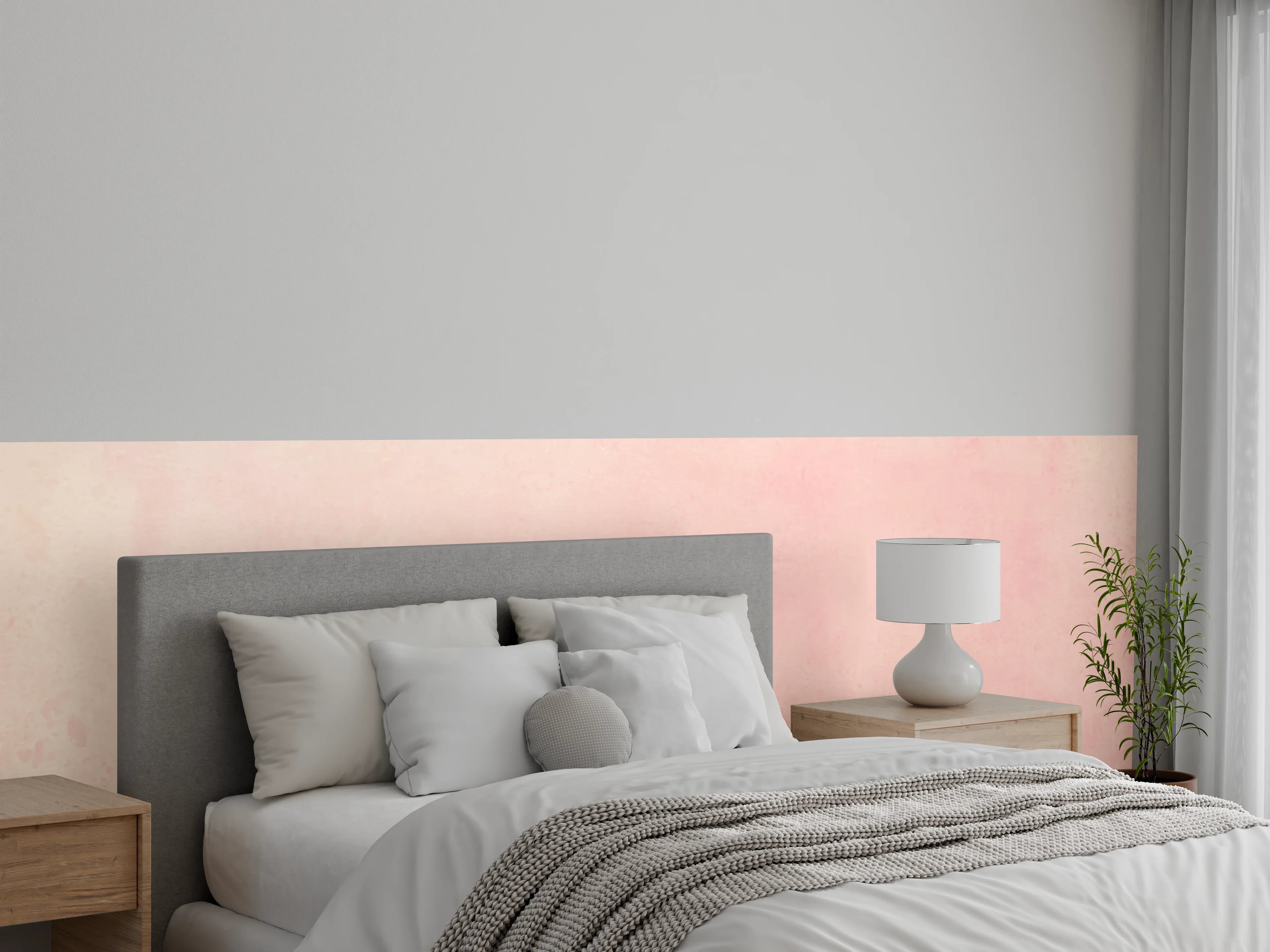 Wandverkleidung Schlafzimmer - Zarte Rosa-Pastell Struktur
