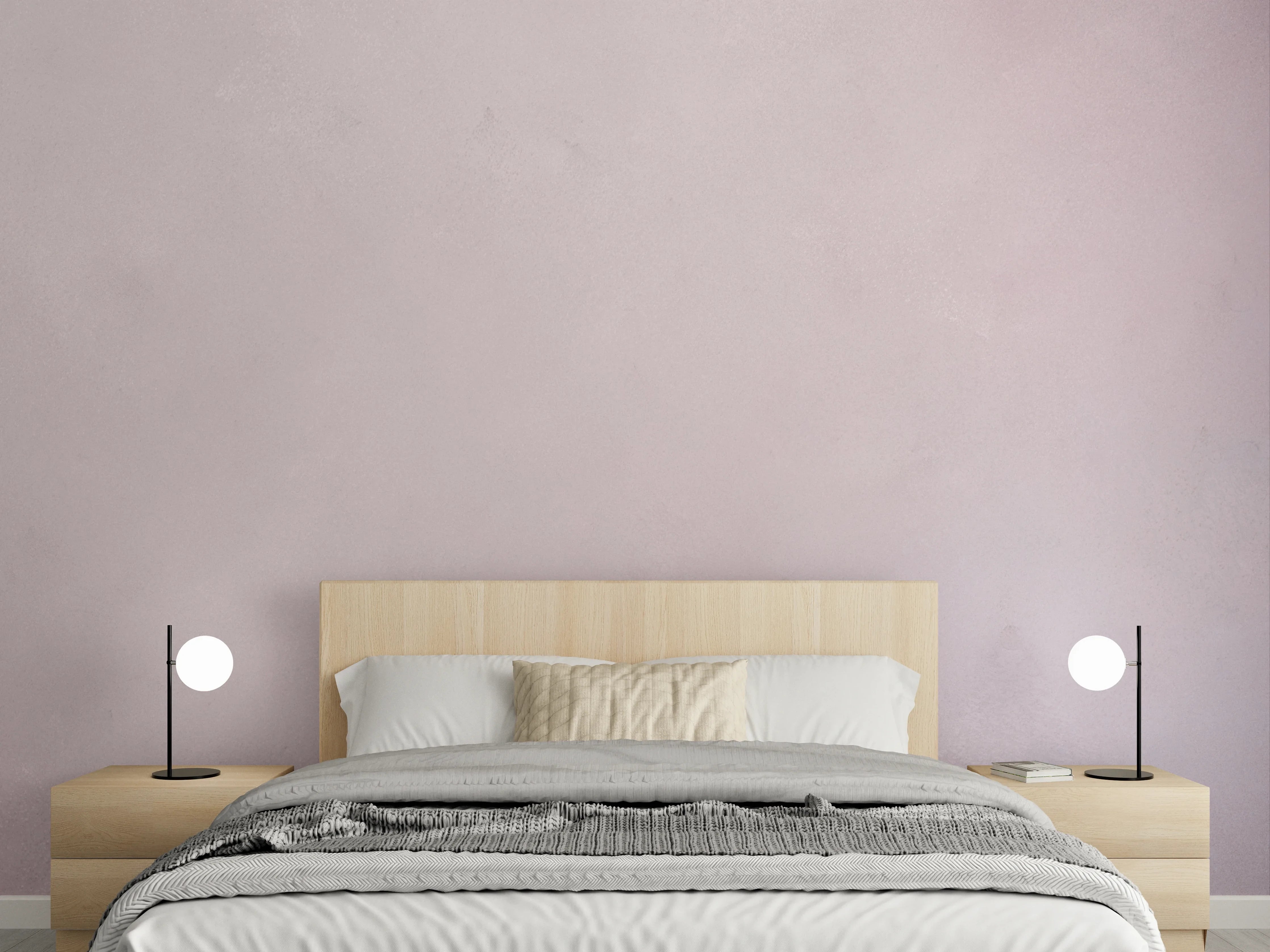 Wandverkleidung Schlafzimmer - Zarter Rosa-Aquarell-Marmor Look