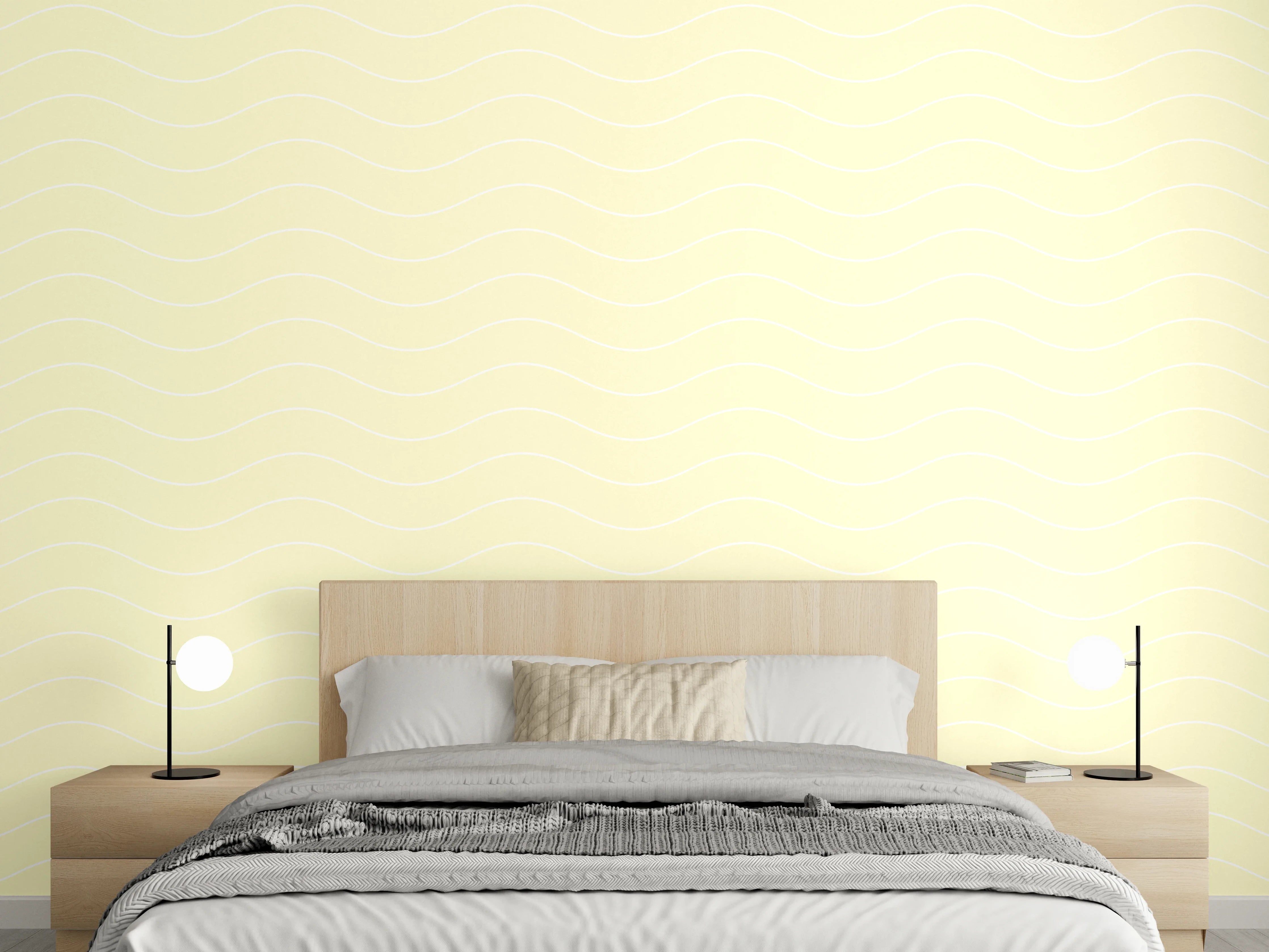 Wandverkleidung Schlafzimmer - Zartes Creme Beige Wanddekor