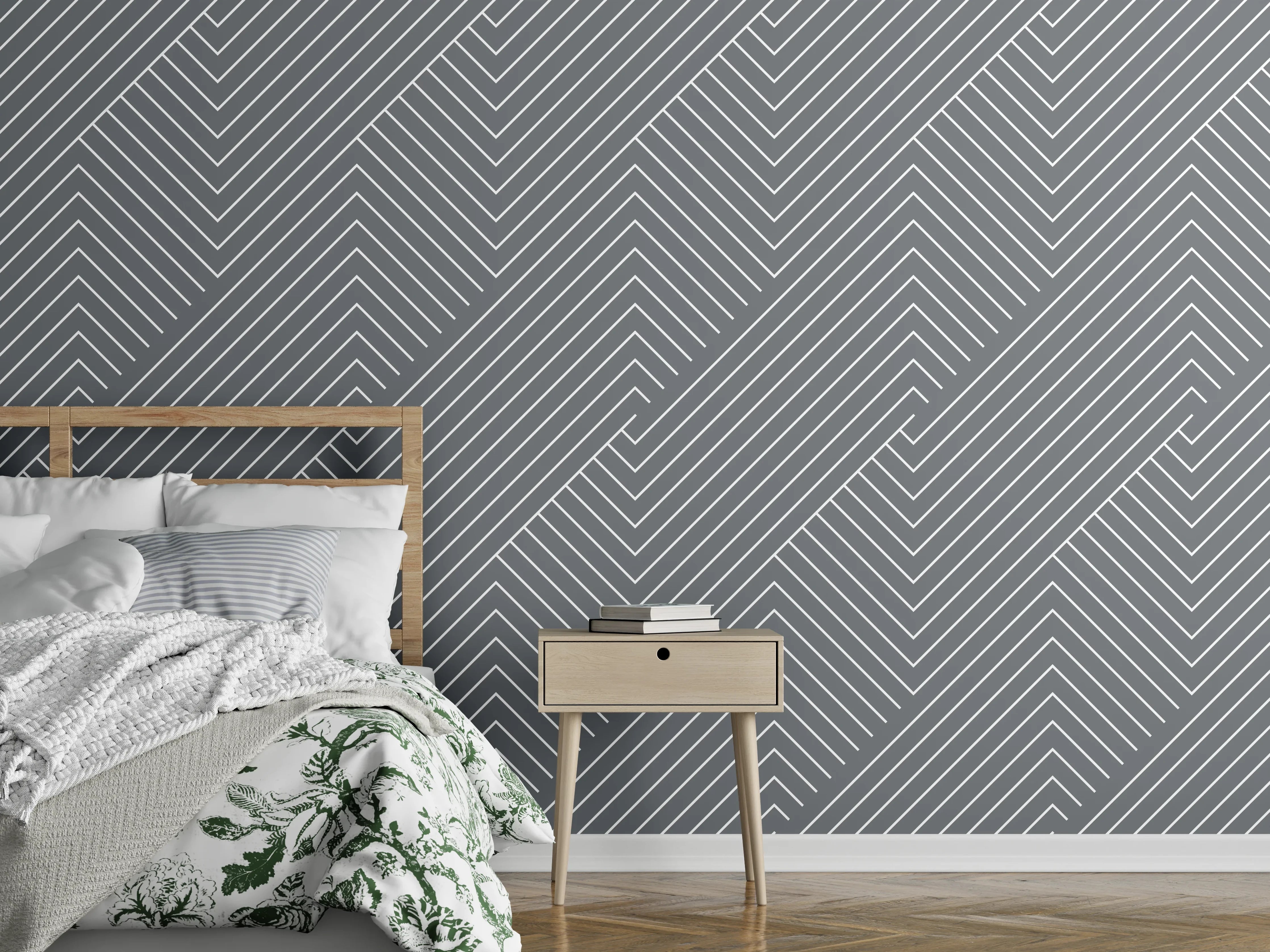 Wandverkleidung Schlafzimmer - Zeitlose Grau- und Weiß-Designs für Wände