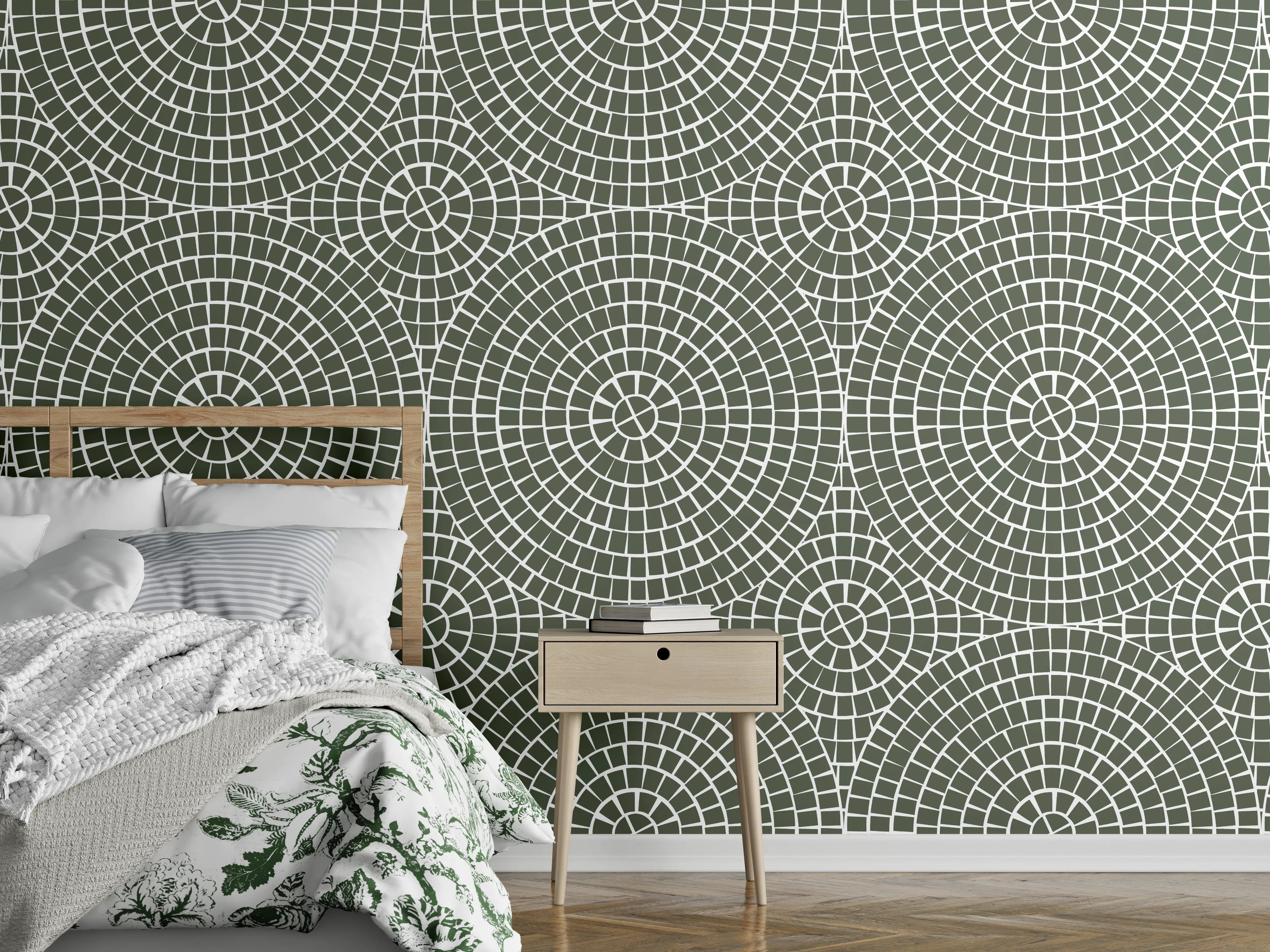 Wandverkleidung Schlafzimmer - Zeitlose Grautöne: Geometrische Musterdesigns