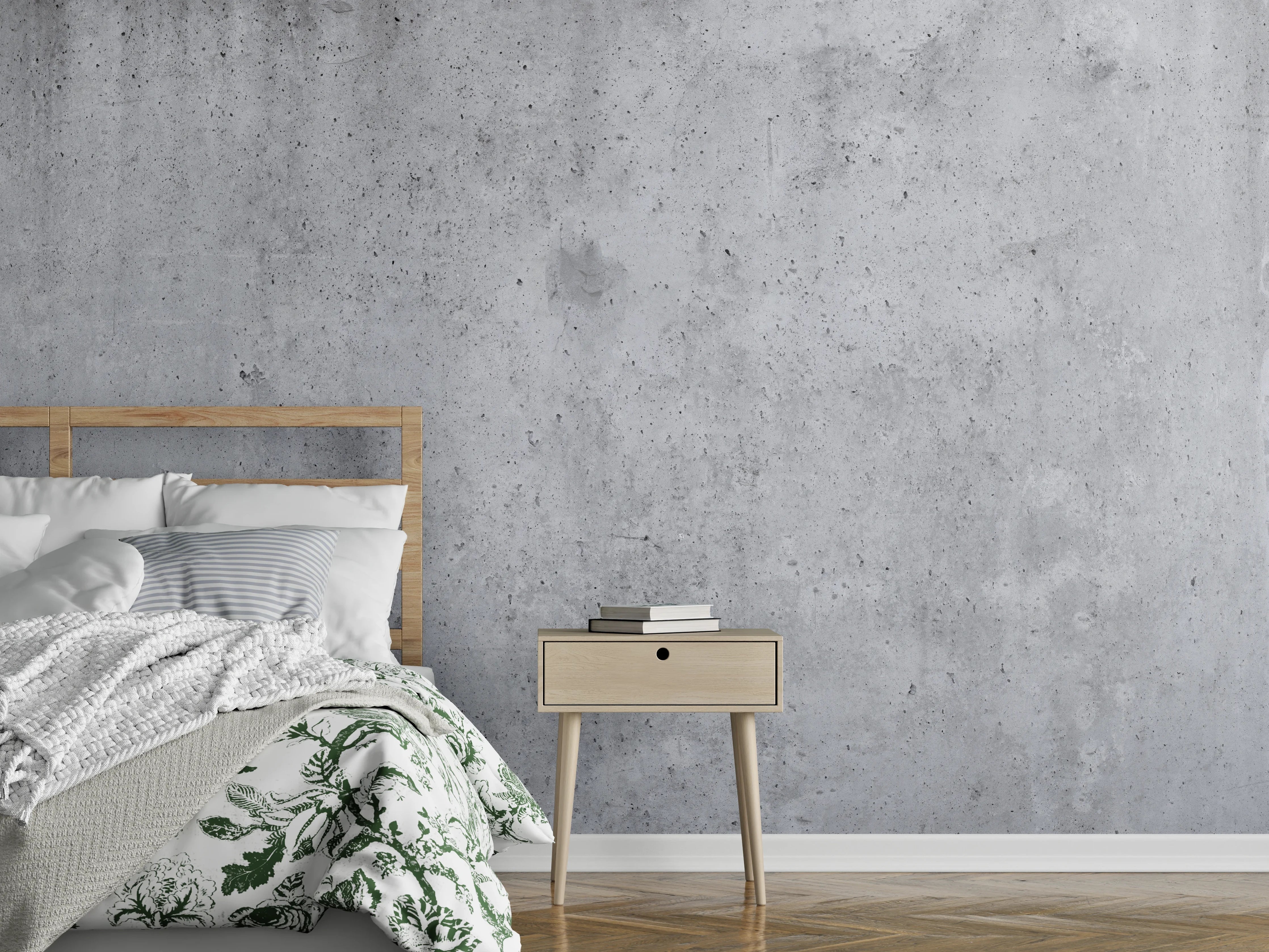 Wandverkleidung Schlafzimmer - Zeitlose Grauweiß-Optik