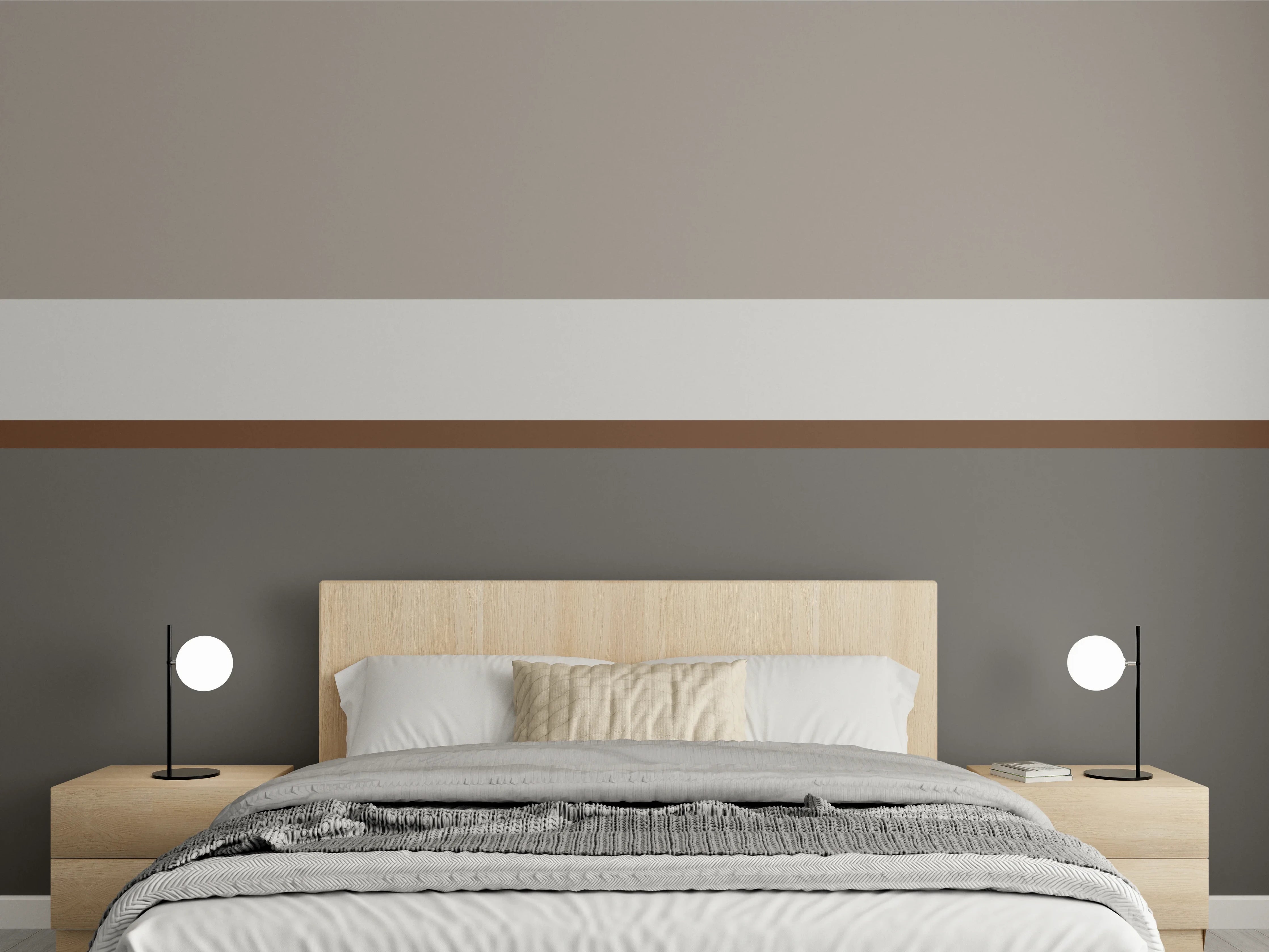 Wandverkleidung Schlafzimmer - Zeitloses Design in Grau und Weiß