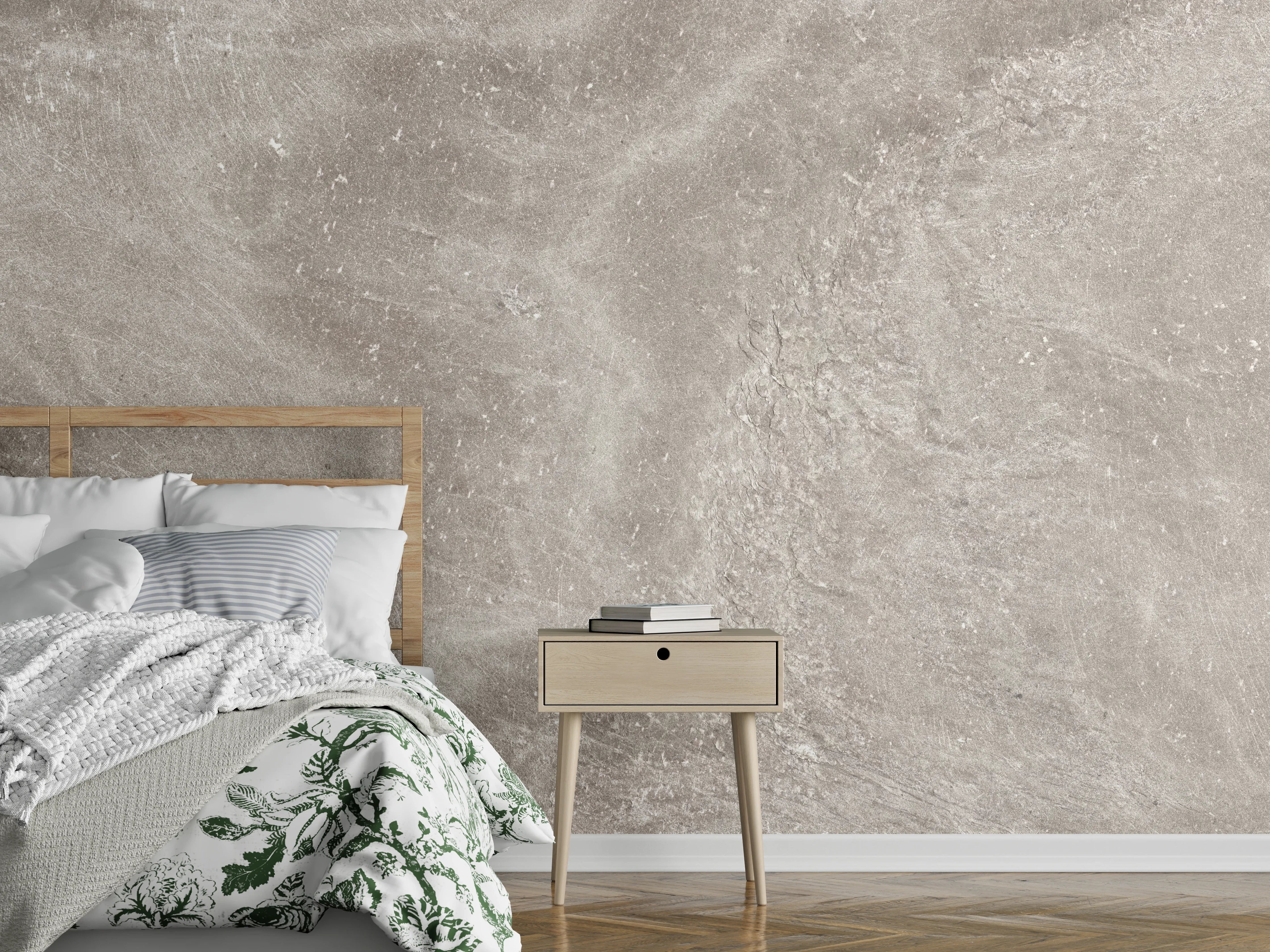 Wandverkleidung Schlafzimmer - Zement Textur
