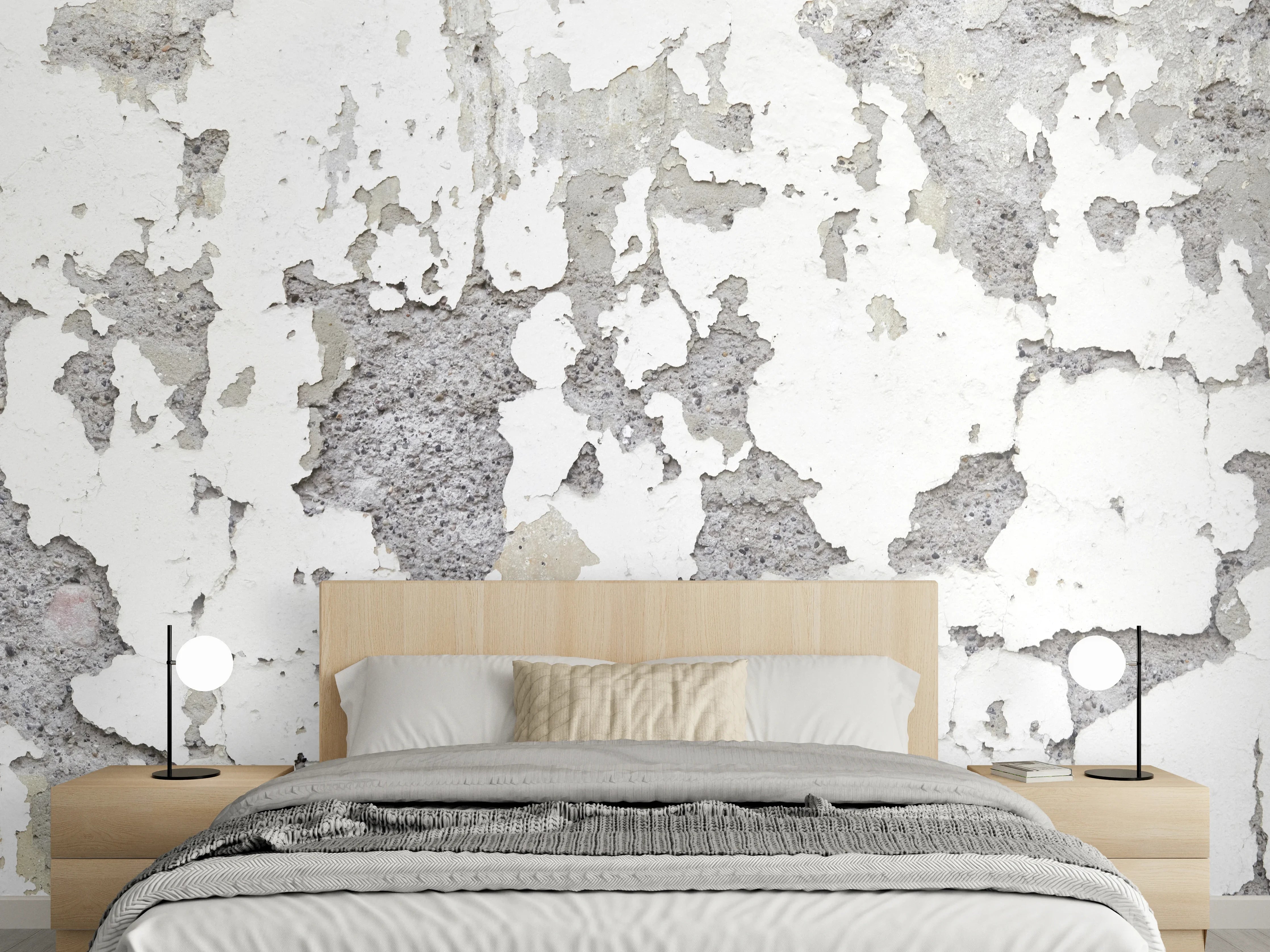 Wandverkleidung Schlafzimmer - Zerplatze Fassade eines alten Hauses