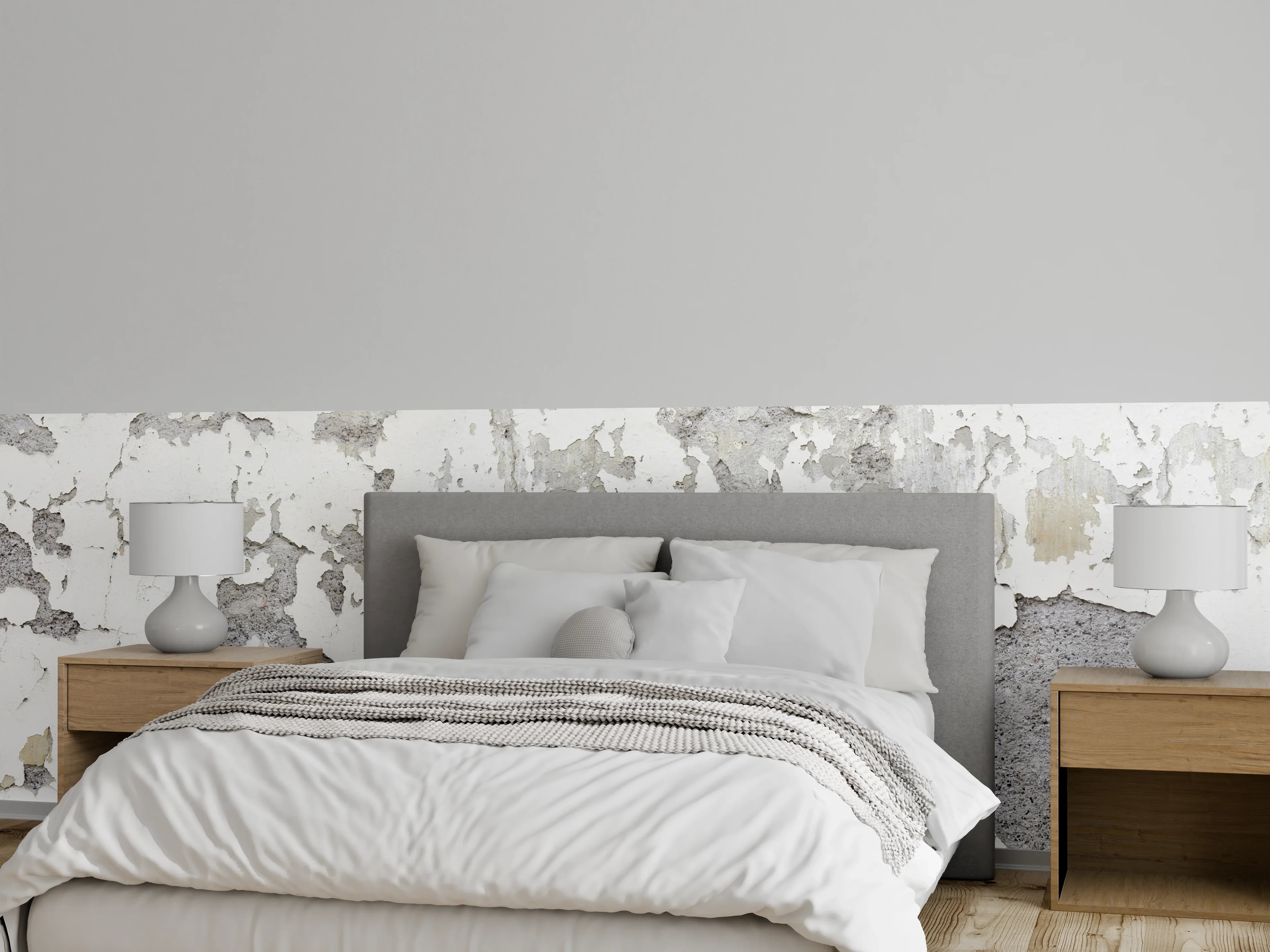 Wandverkleidung Schlafzimmer - Zerplatze Fassade eines alten Hauses