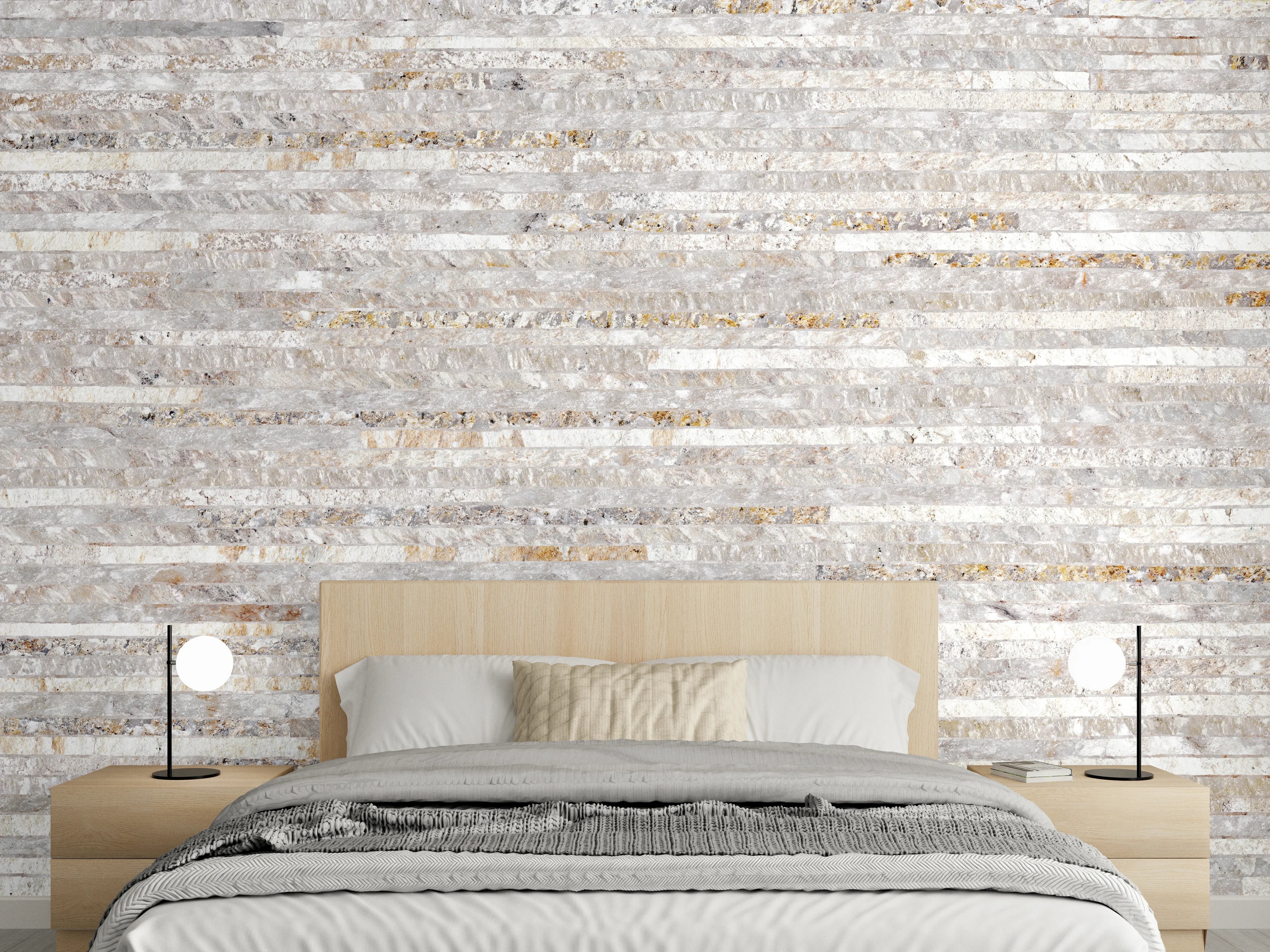 Wandverkleidung Schlafzimmer - Ziegelsteinwand Struktur