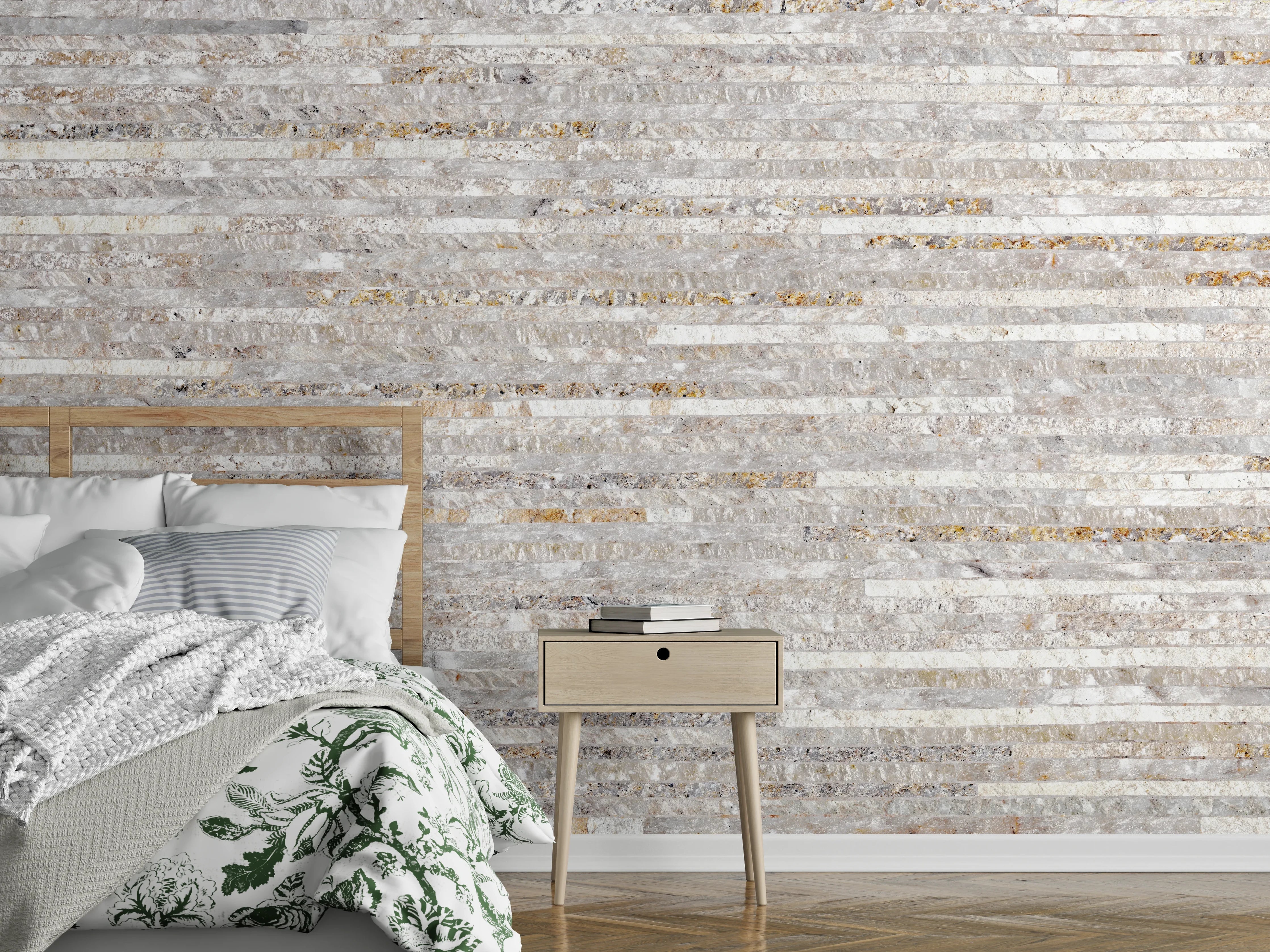 Wandverkleidung Schlafzimmer - Ziegelsteinwand Struktur
