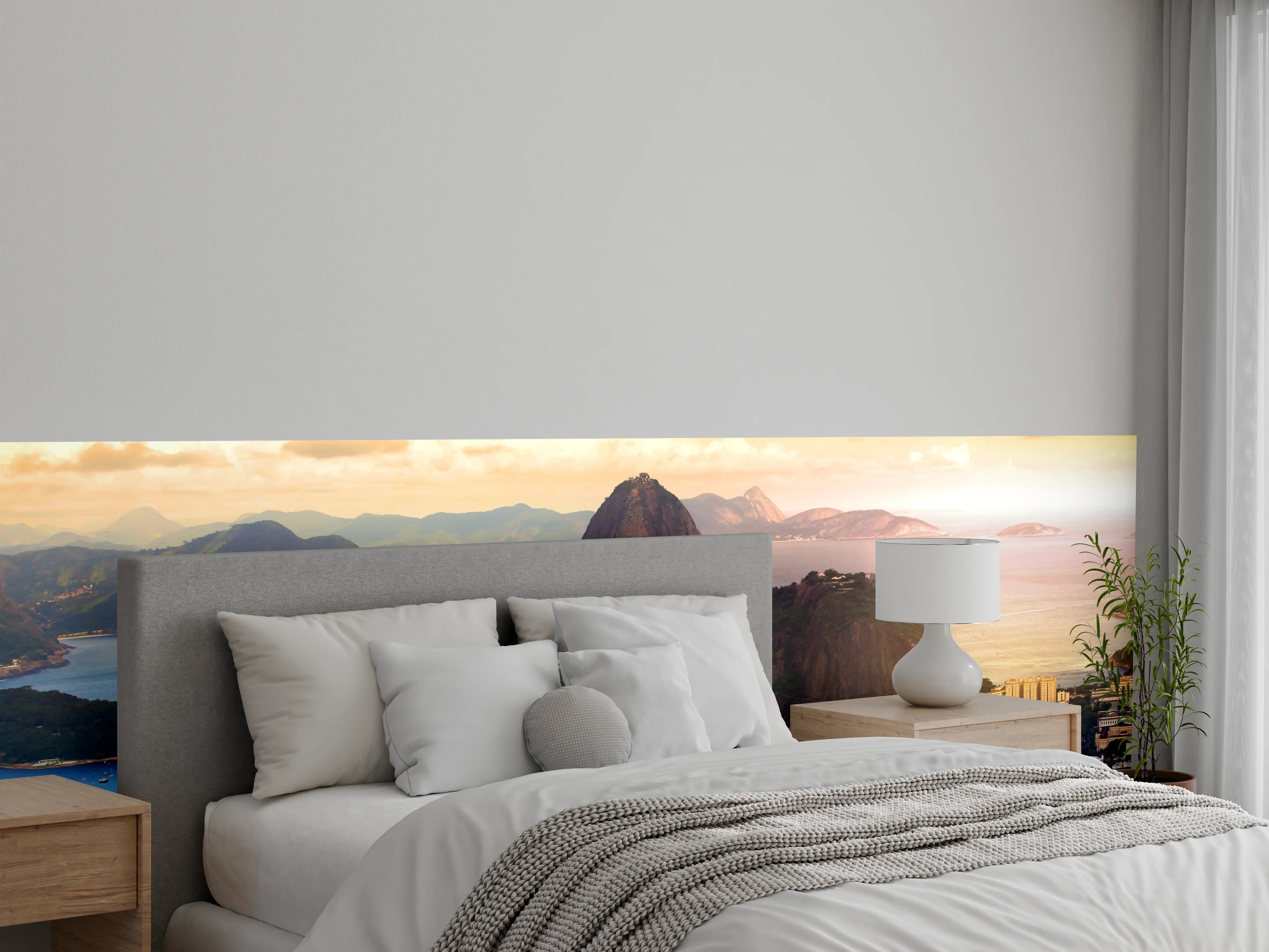 Wandverkleidung Schlafzimmer - Zuckerhut-Panorama Rio de Janeiro Sonnenuntergang