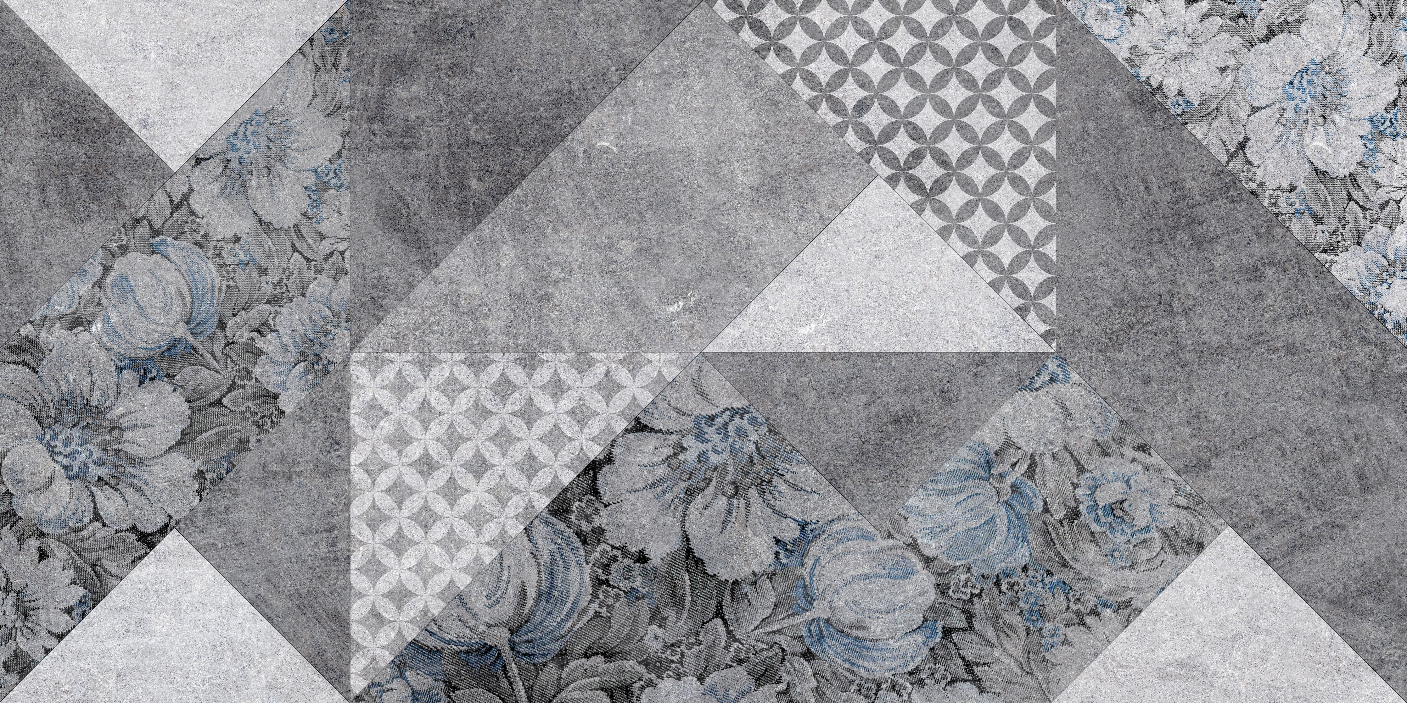Wandverkleidung Schlafzimmer-abstrakte Blumen und Marmor Textur