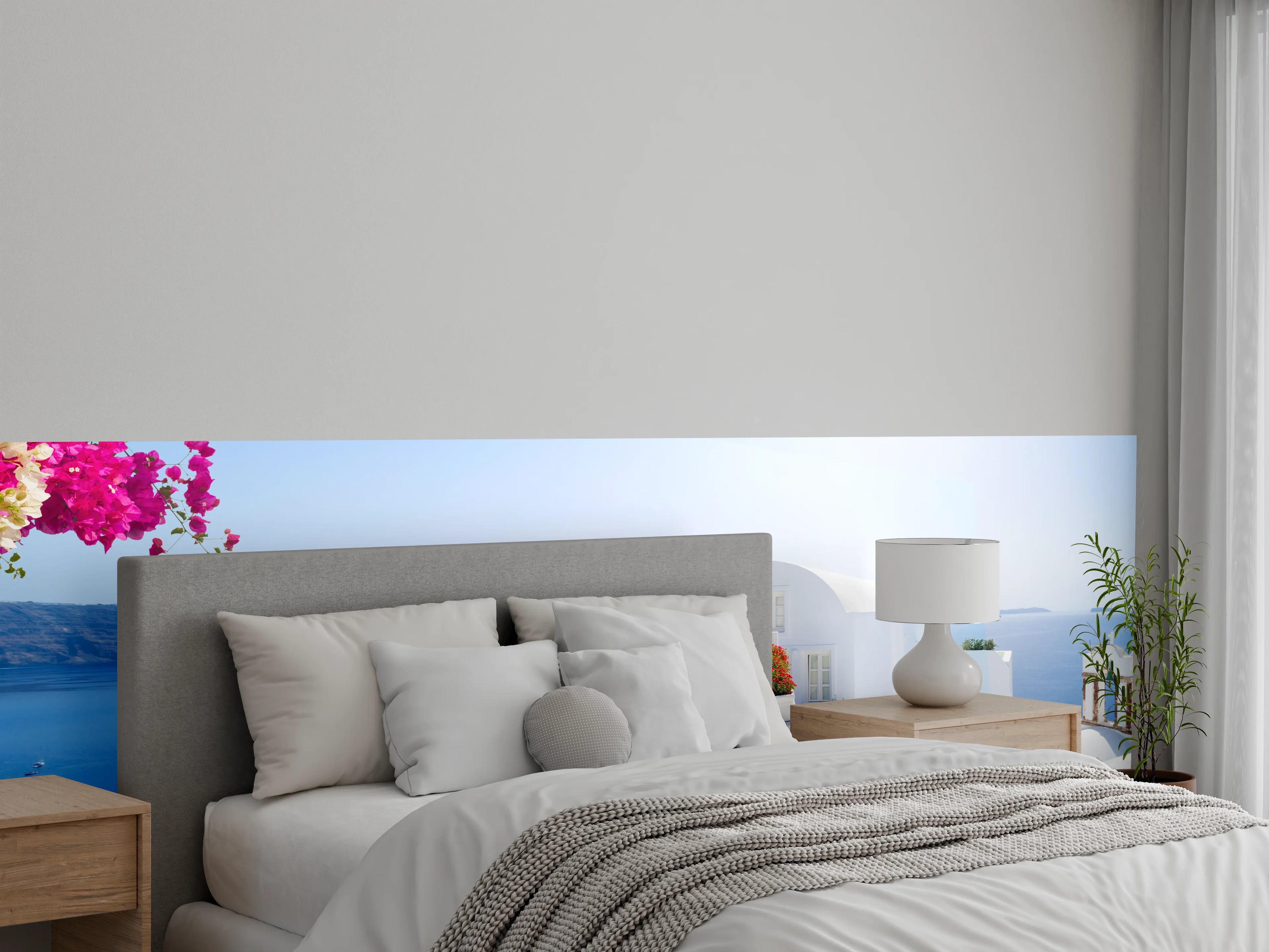 Wandverkleidung Schlafzimmer - schöne Details der Insel Santorin