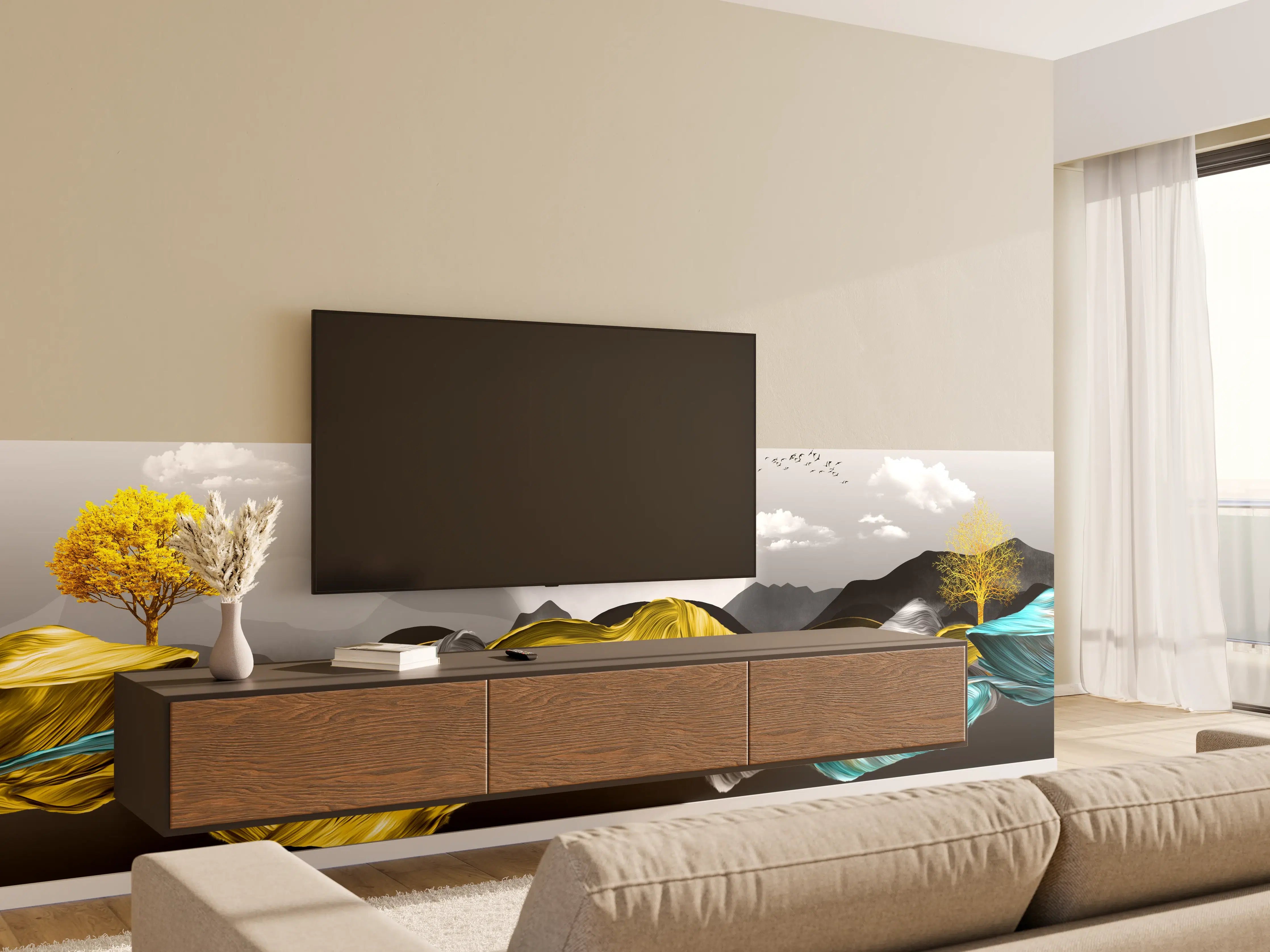 Wandverkleidung Wohnzimmer - 3D Moderne Leinwand - Abstrakt