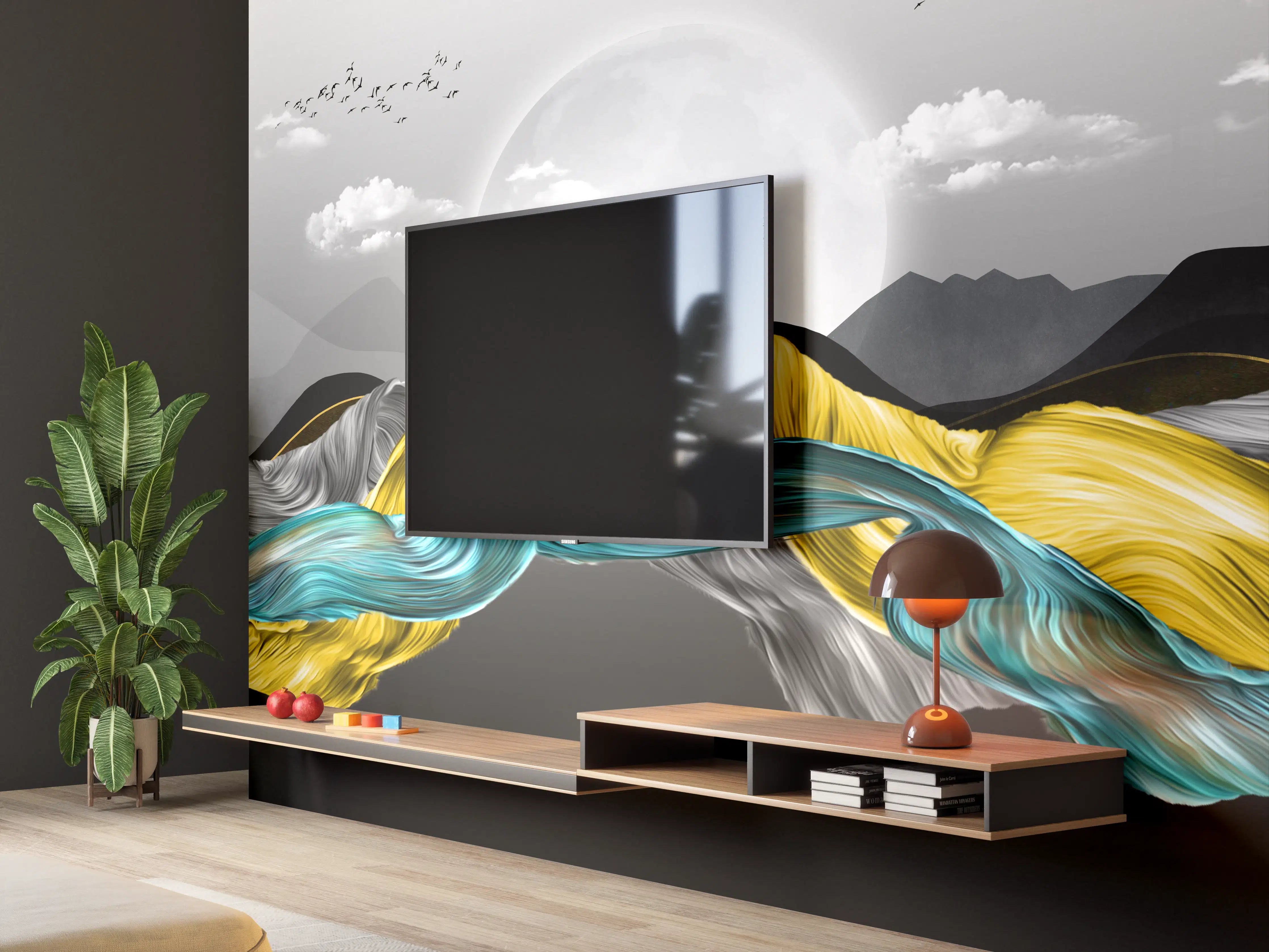 Wandverkleidung Wohnzimmer - 3D Moderne Leinwand - Abstrakt