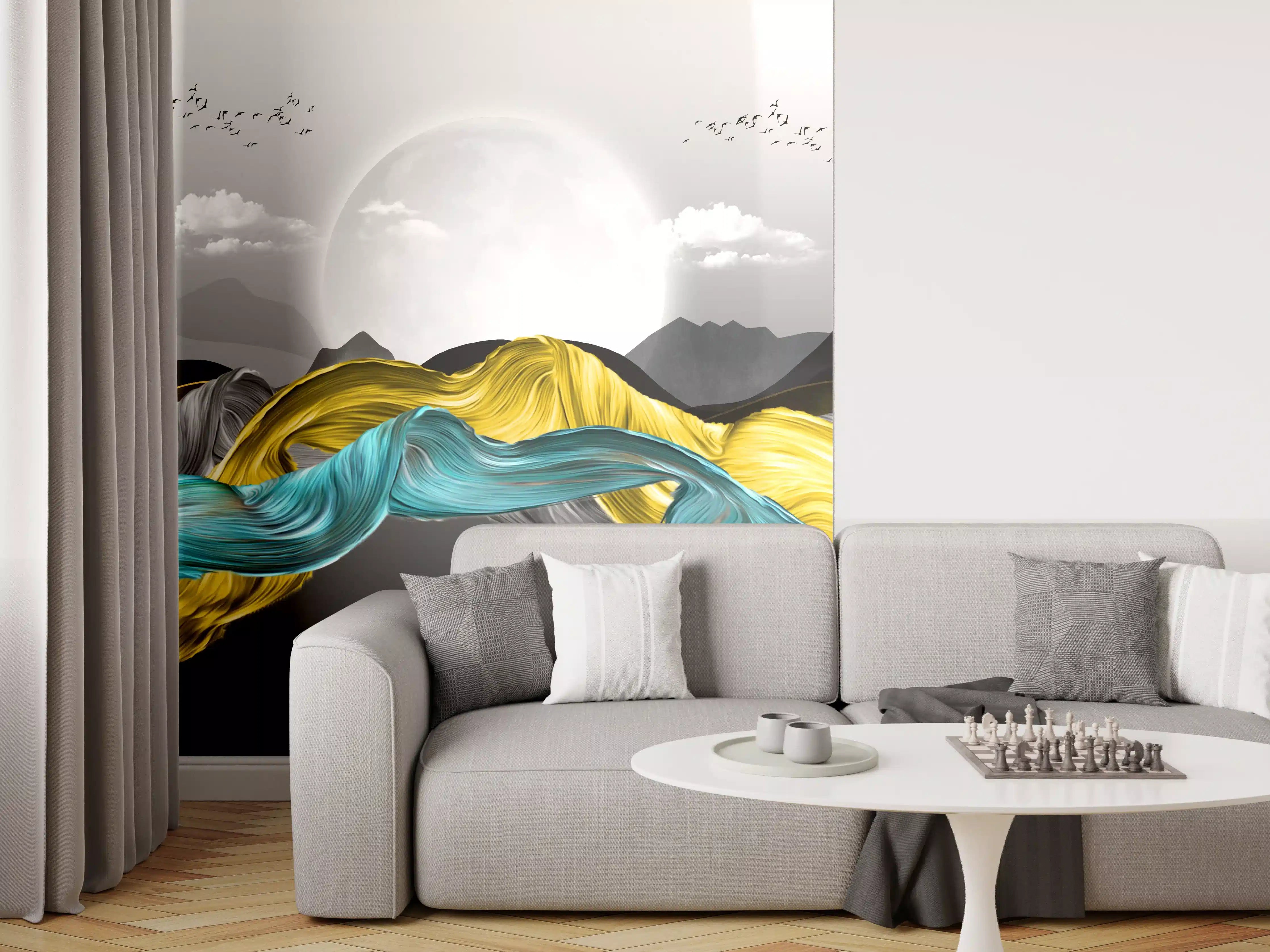 Wandverkleidung Wohnzimmer - 3D Moderne Leinwand - Abstrakt