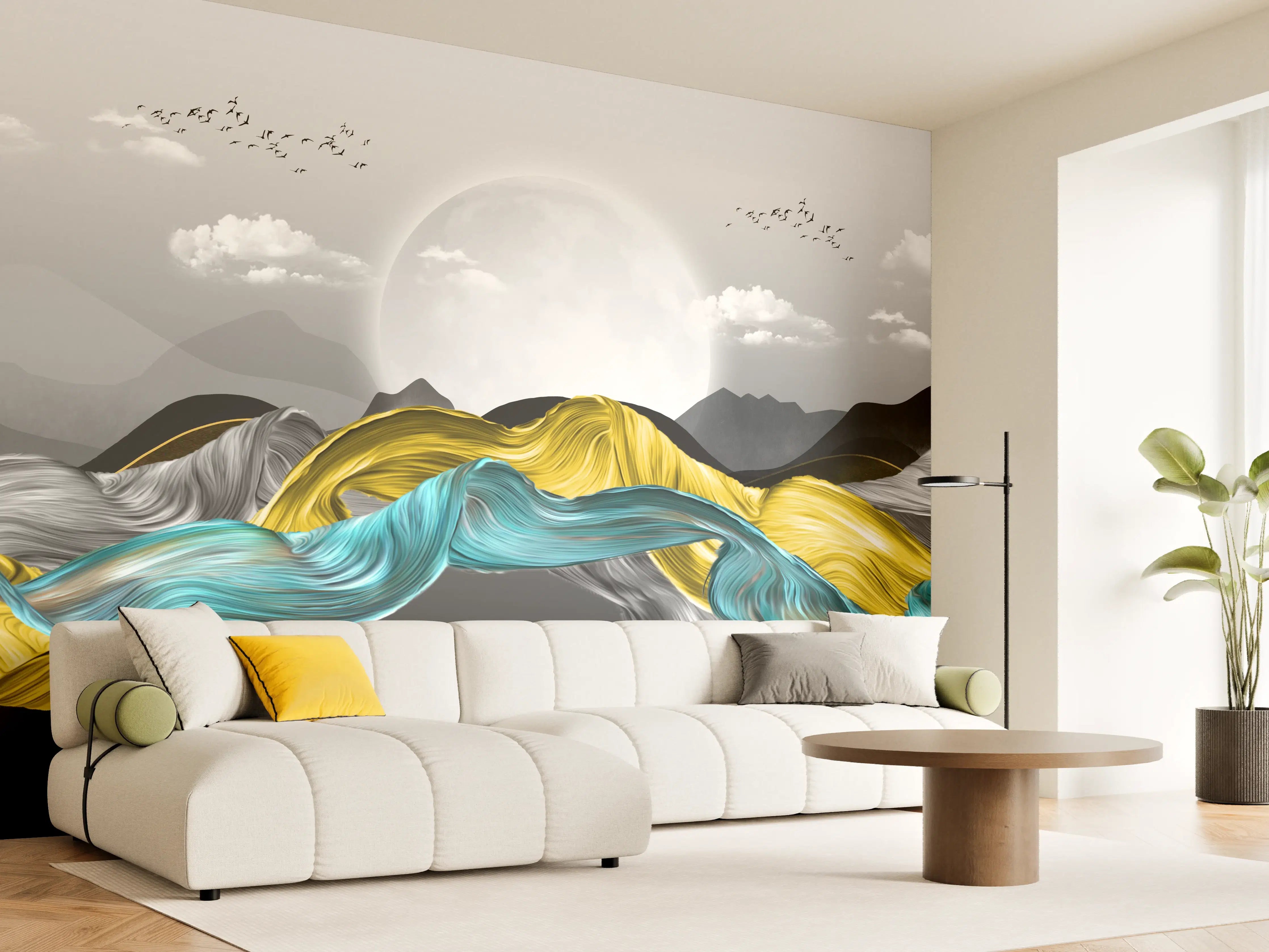 Wandverkleidung Wohnzimmer - 3D Moderne Leinwand - Abstrakt