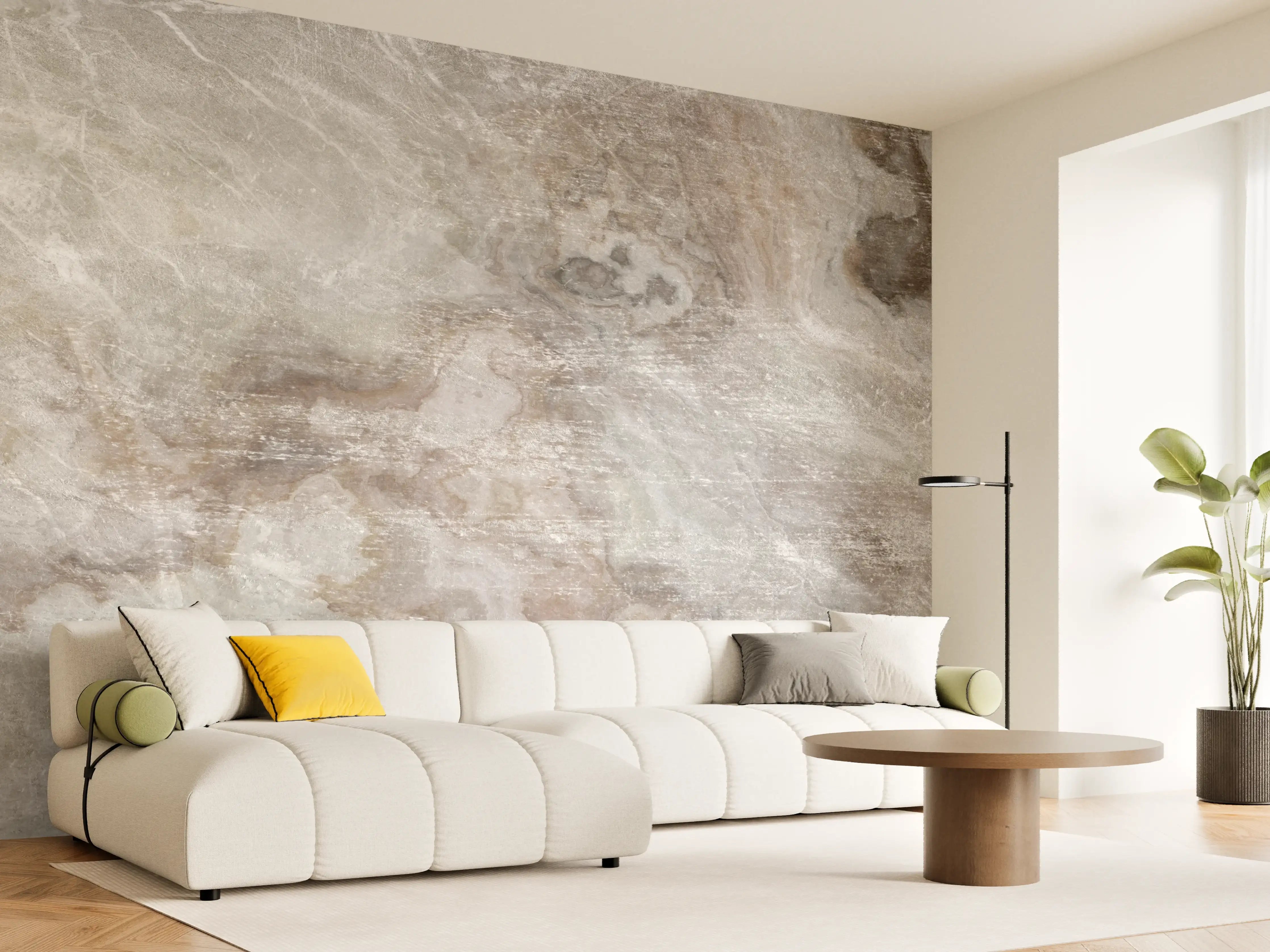 Wandverkleidung Wohnzimmer - Abstrakte Marmor Stein Textur