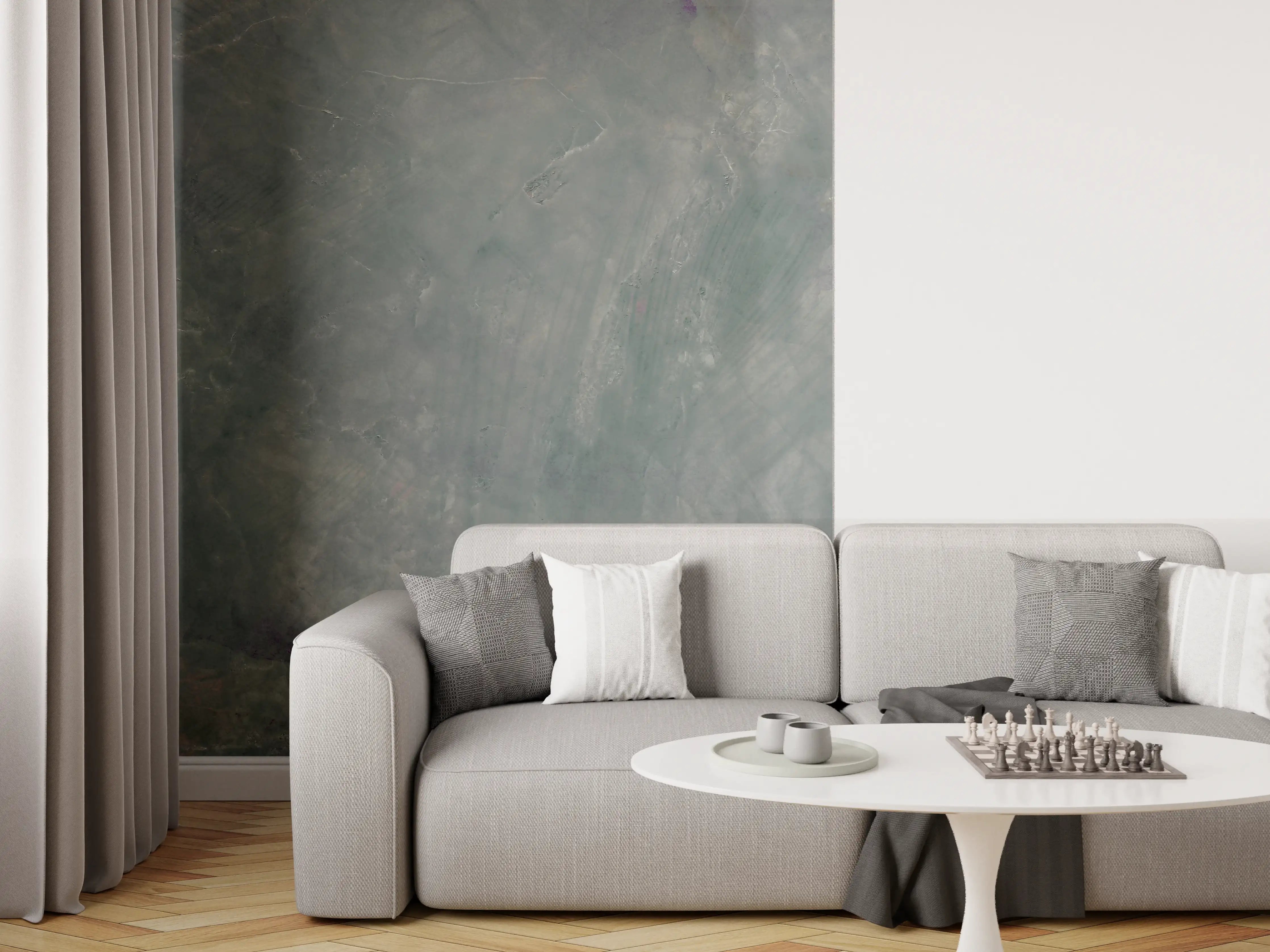 Wandverkleidung Wohnzimmer - Abstrakte Marmormischung