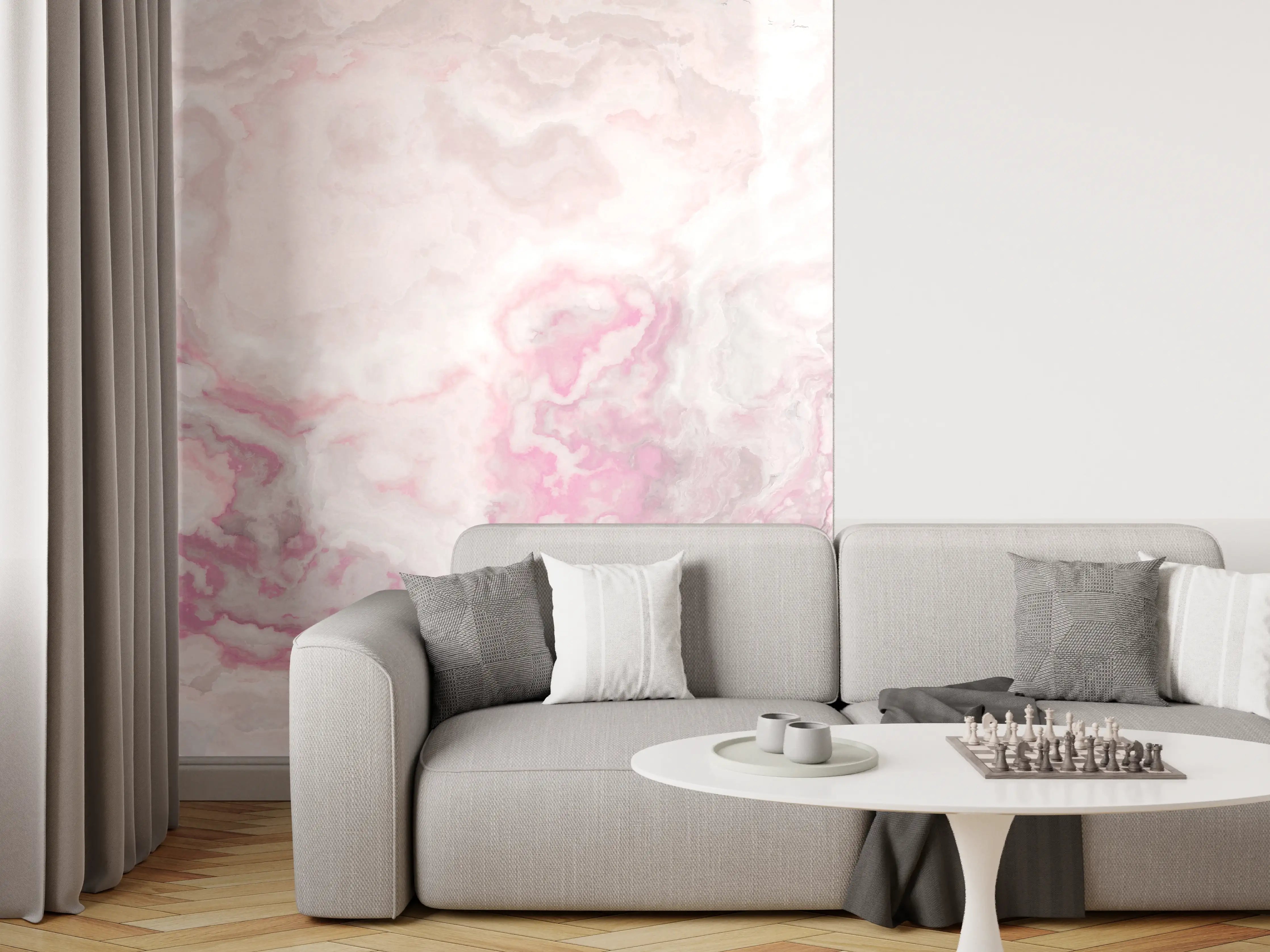 Wandverkleidung Wohnzimmer - Abstraktes Aquarell