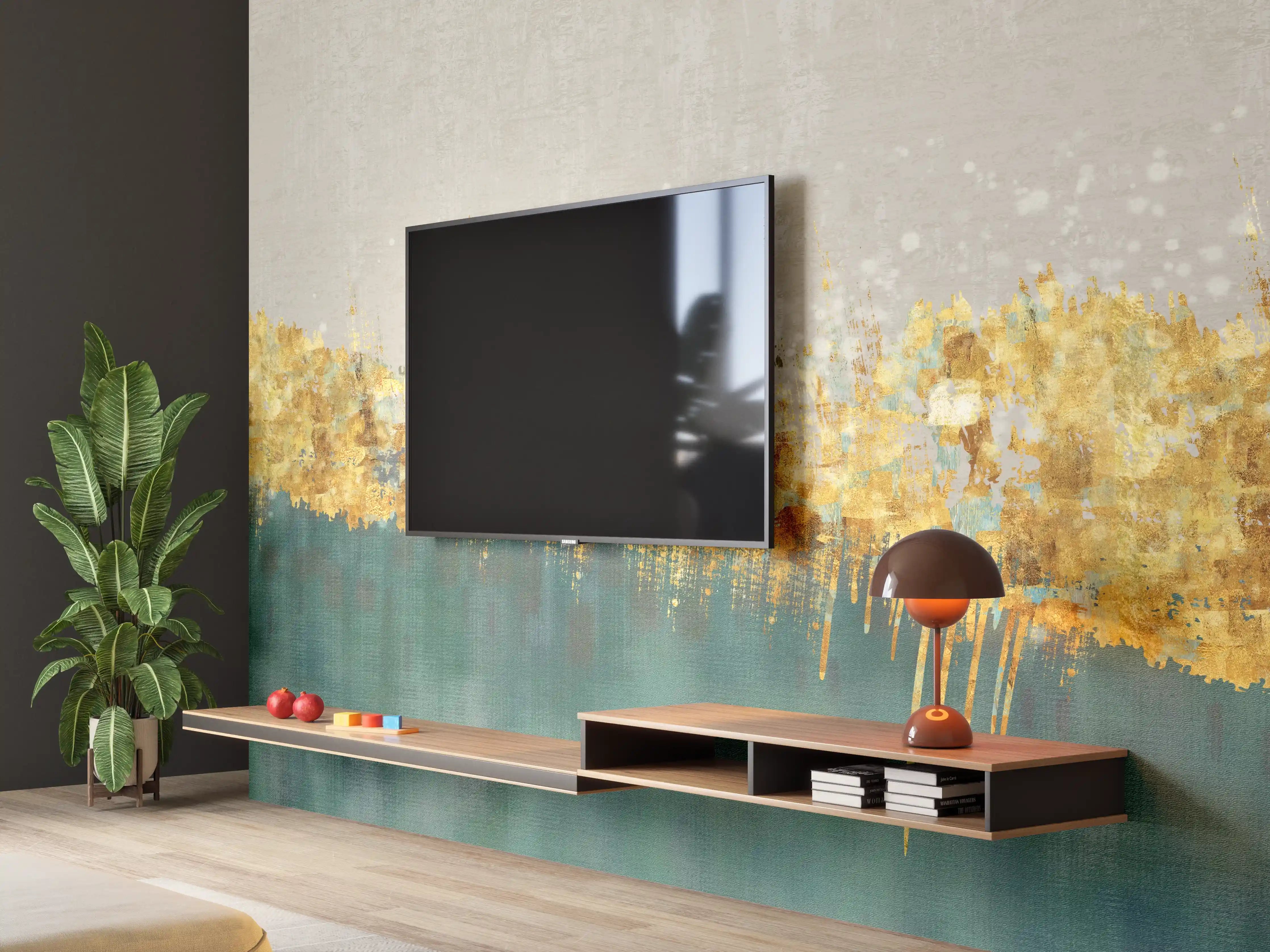 Wandverkleidung Wohnzimmer - Abstraktes Design - Kunsttapete