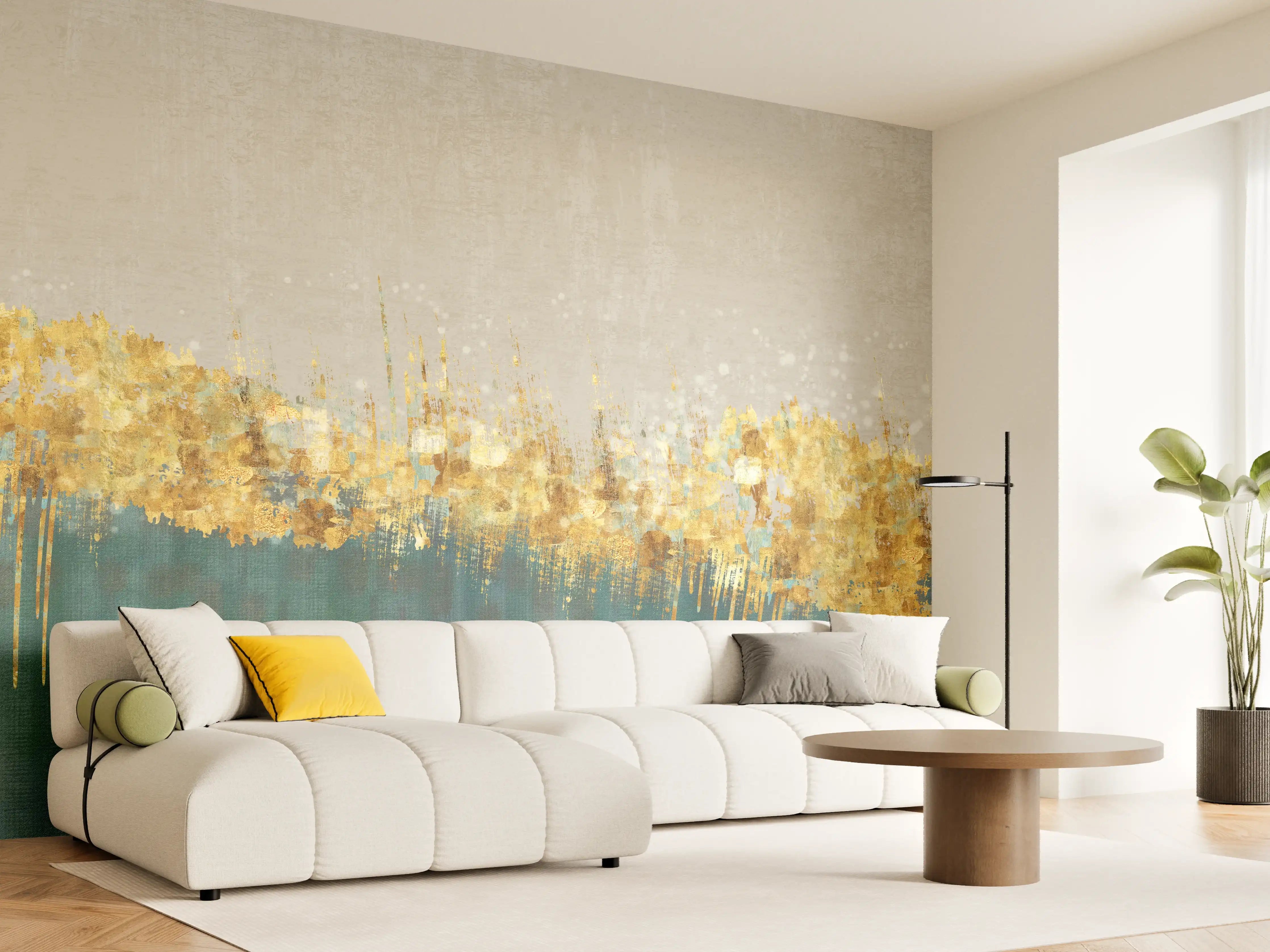 Wandverkleidung Wohnzimmer - Abstraktes Design - Kunsttapete